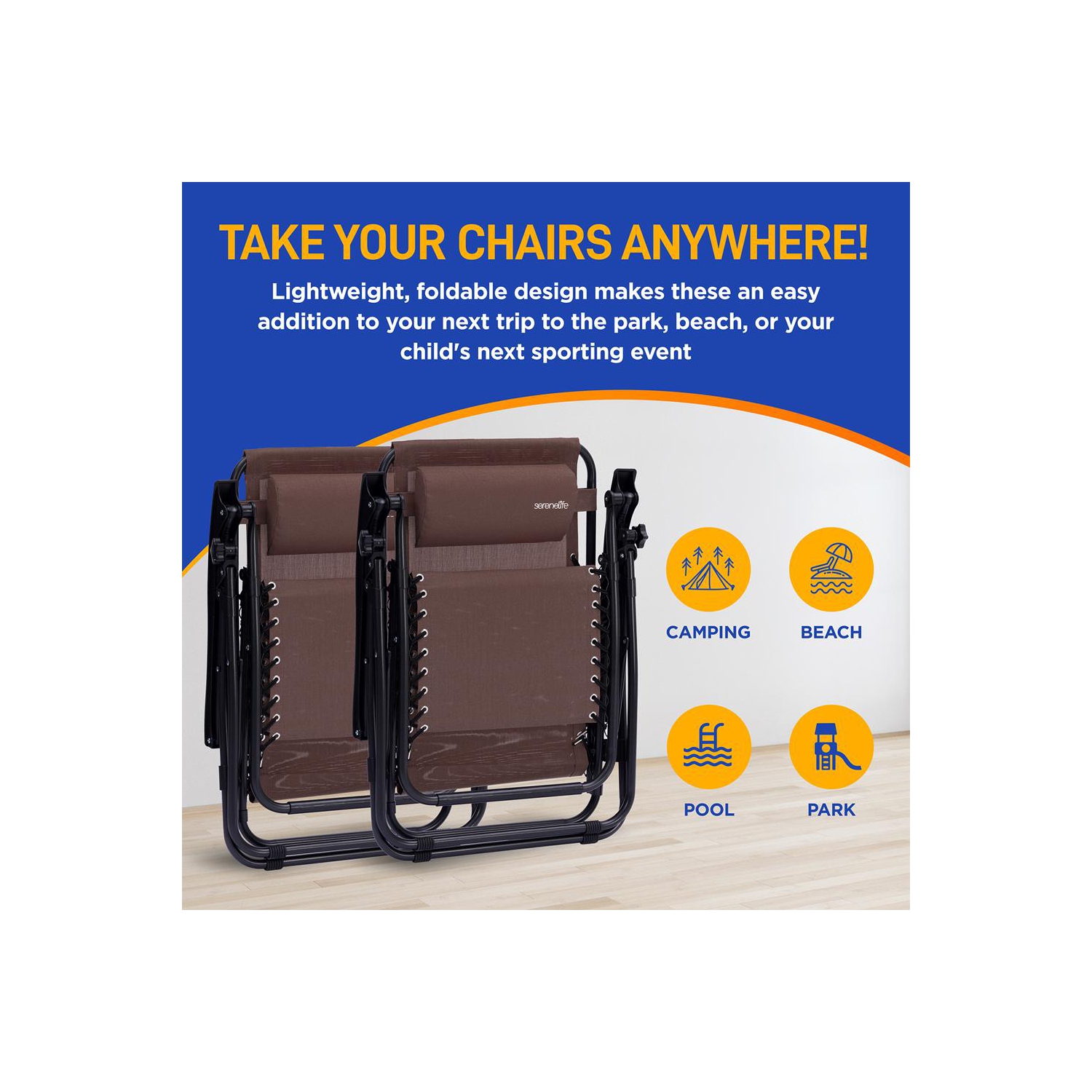 Outdoor Adjustable and Foldable Zero Gravity Lounge Chair Recliners with Canopy, Plastic Cup Holder Side Table and Pillow, 2 Pack,