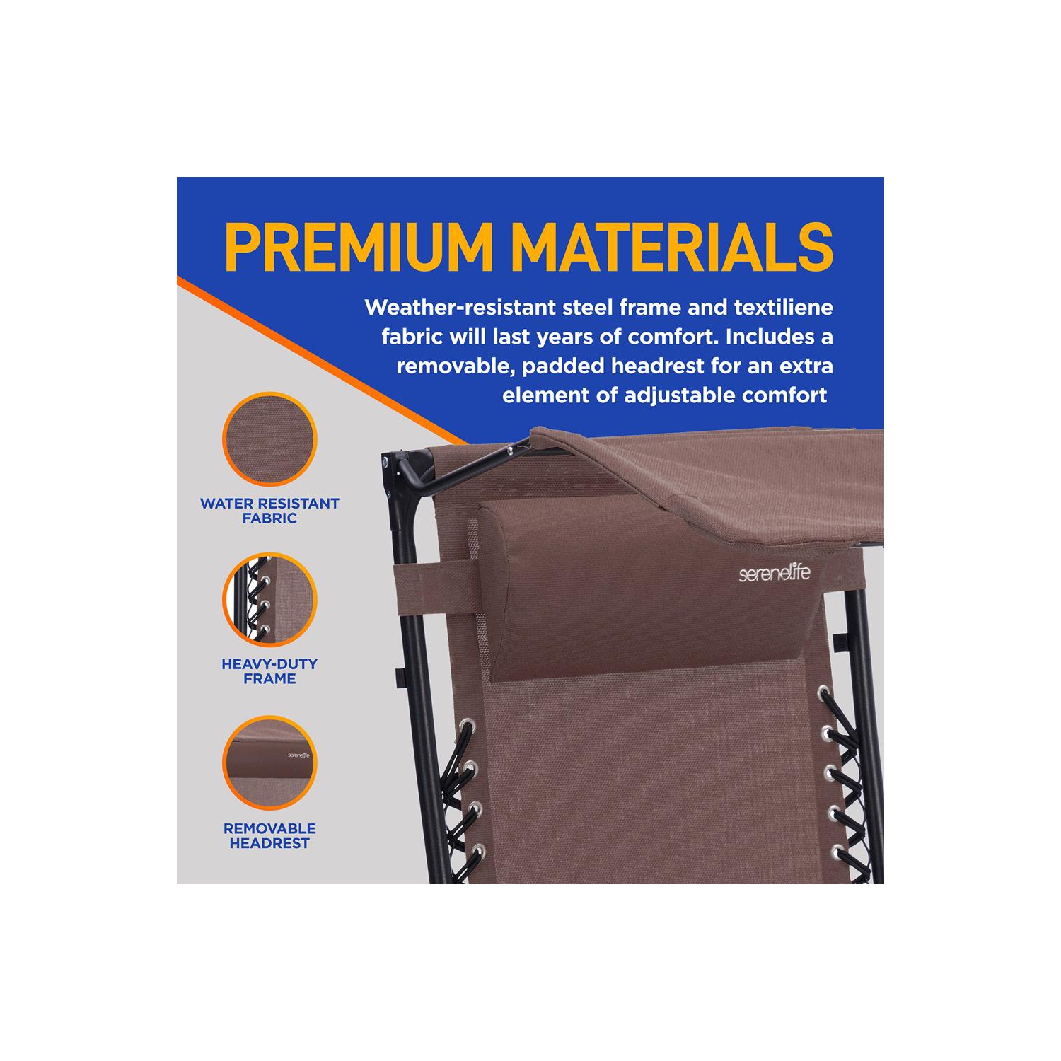 Outdoor Adjustable and Foldable Zero Gravity Lounge Chair Recliners with Canopy, Plastic Cup Holder Side Table and Pillow, 2 Pack,