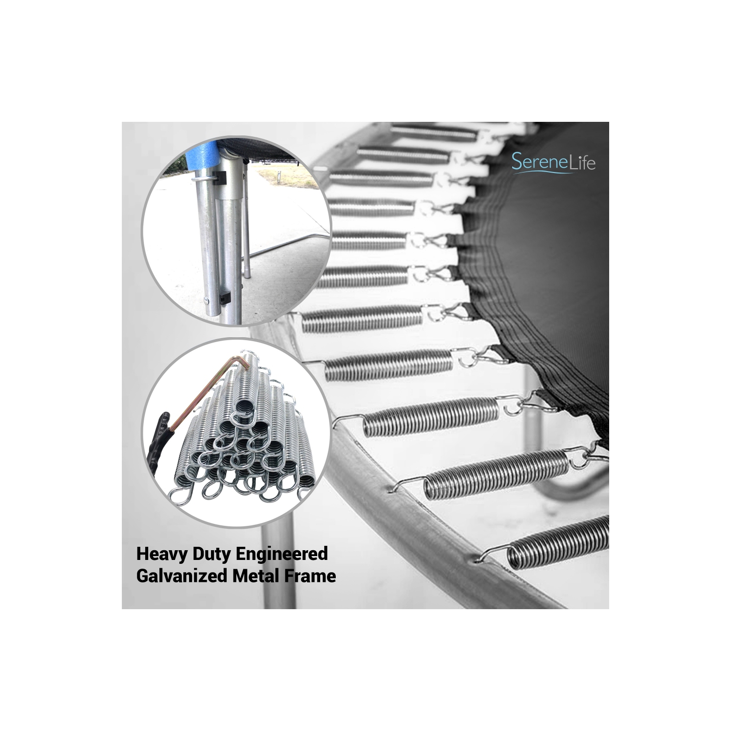 Home Backyard Sports Trampoline - Large Outdoor Jumping Fun Trampoline for Kids / Children, Safety Net Cage