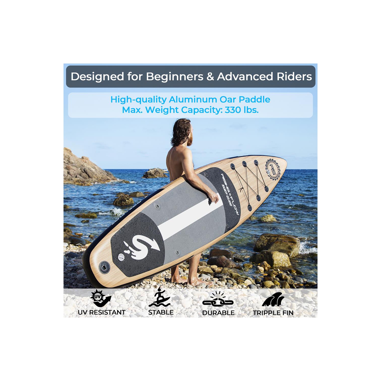 Planche à pagaie gonflable Rising Flow/planche debout/accessoires