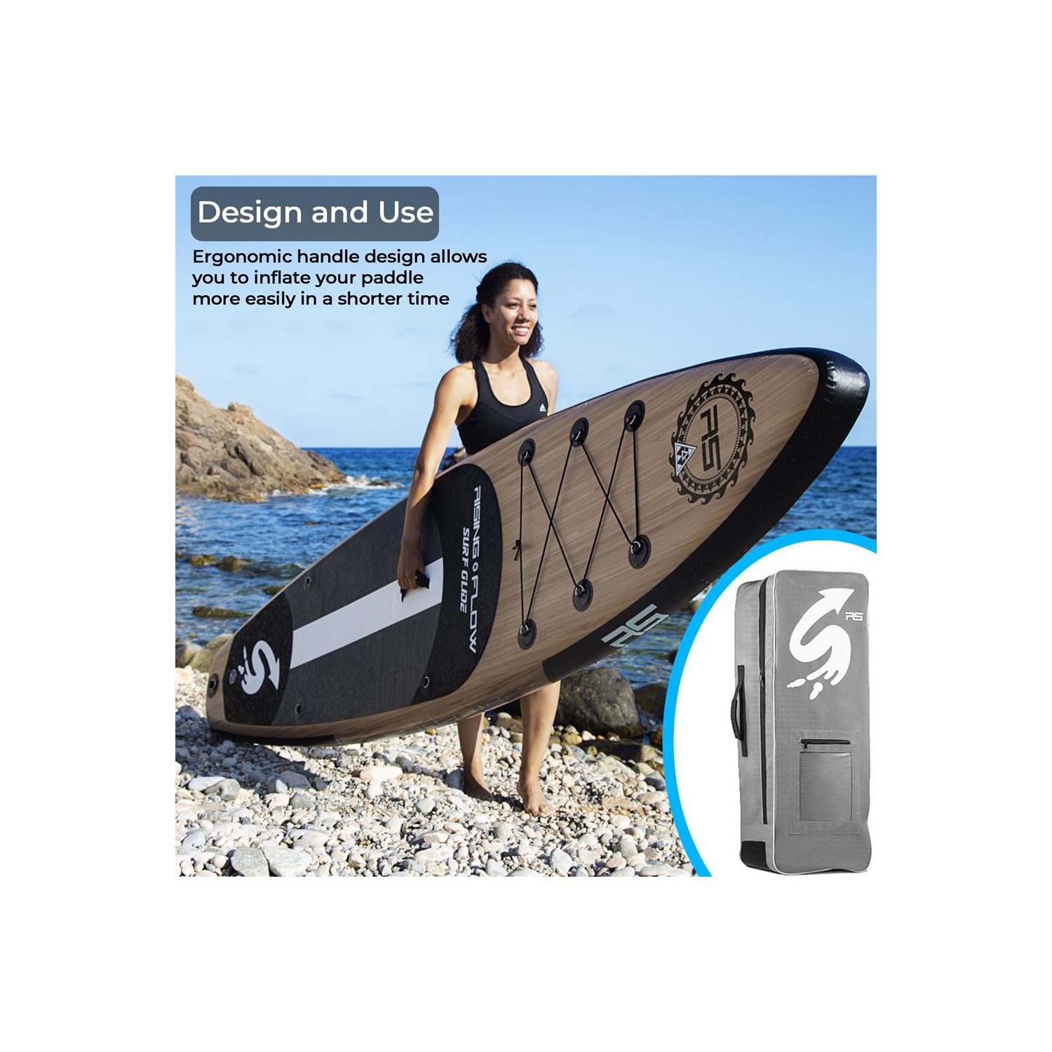 Planche à pagaie gonflable Rising Flow/planche debout/accessoires