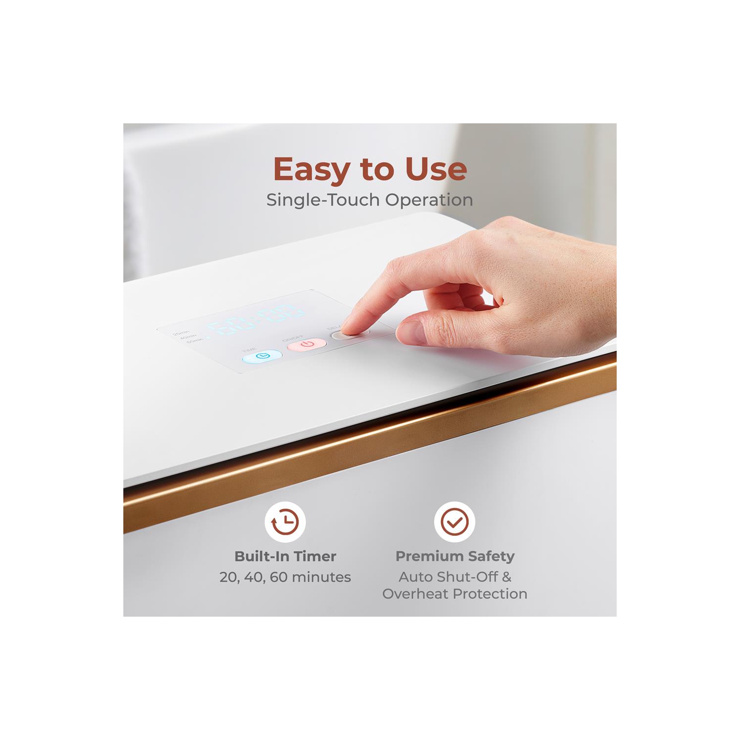 Rectangular Towel Warmer Bucket - Large Capacity Single Touch Towel & Blanket Warmer