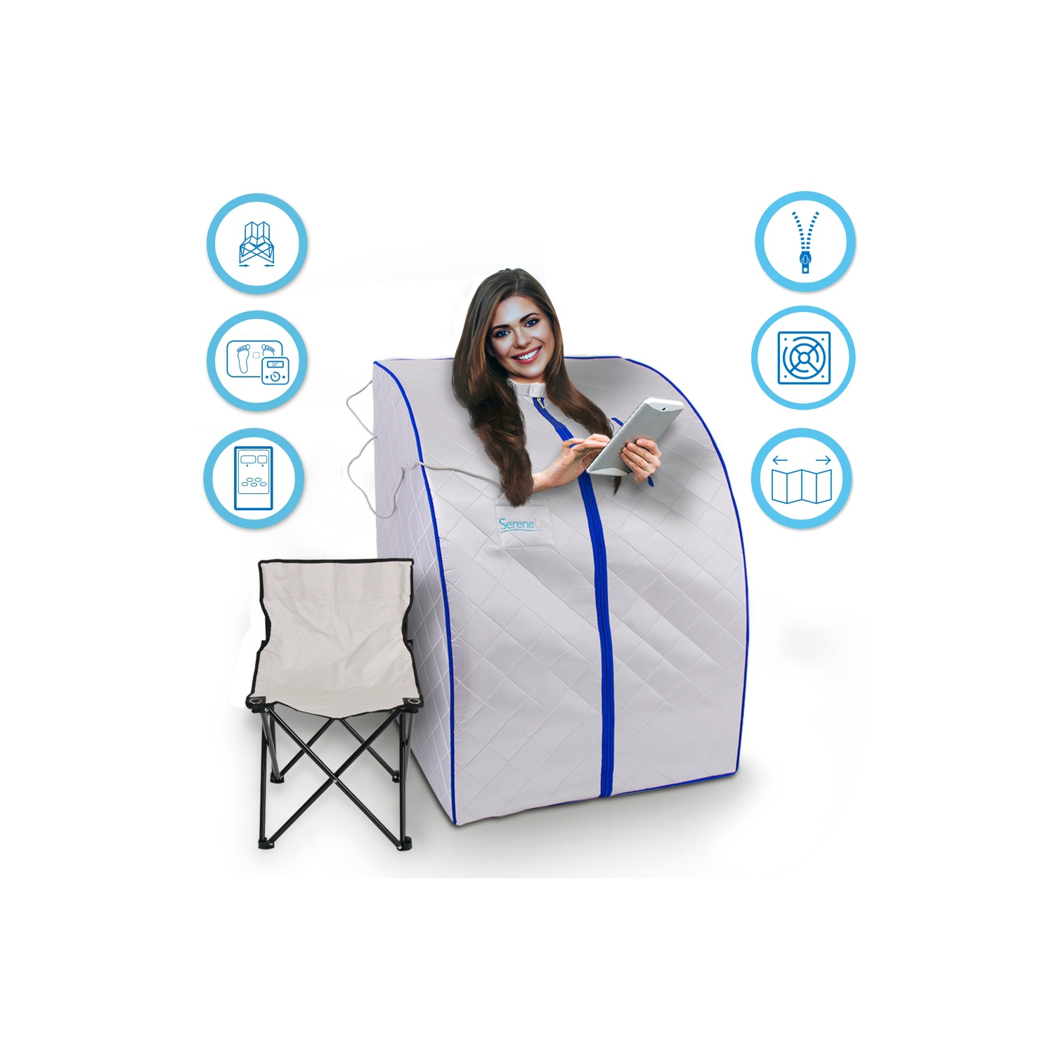 Sauna compact et portatif - sauna chauffant personnel à vapeur Detox Spa