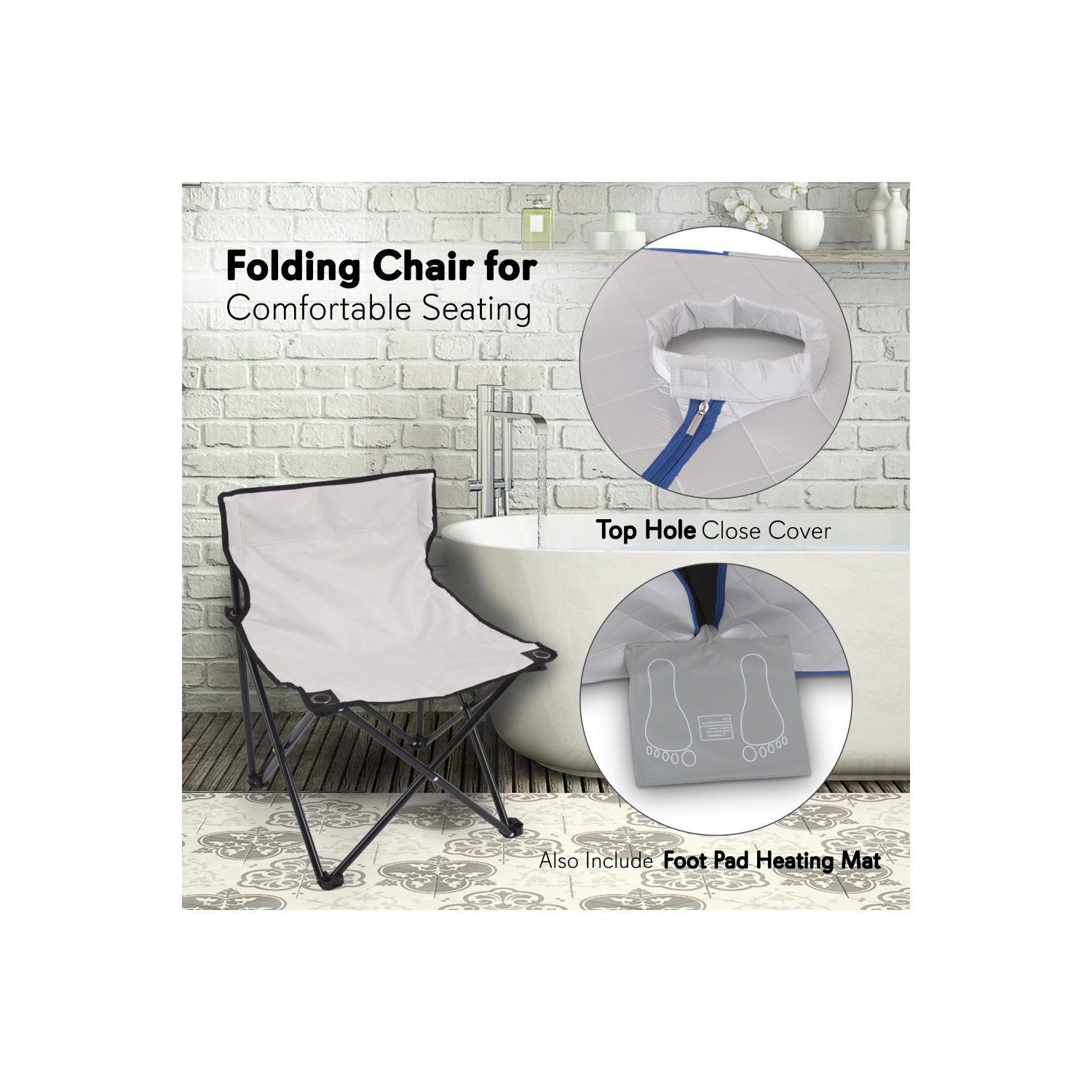 Sauna compact et portatif - sauna chauffant personnel à vapeur Detox Spa