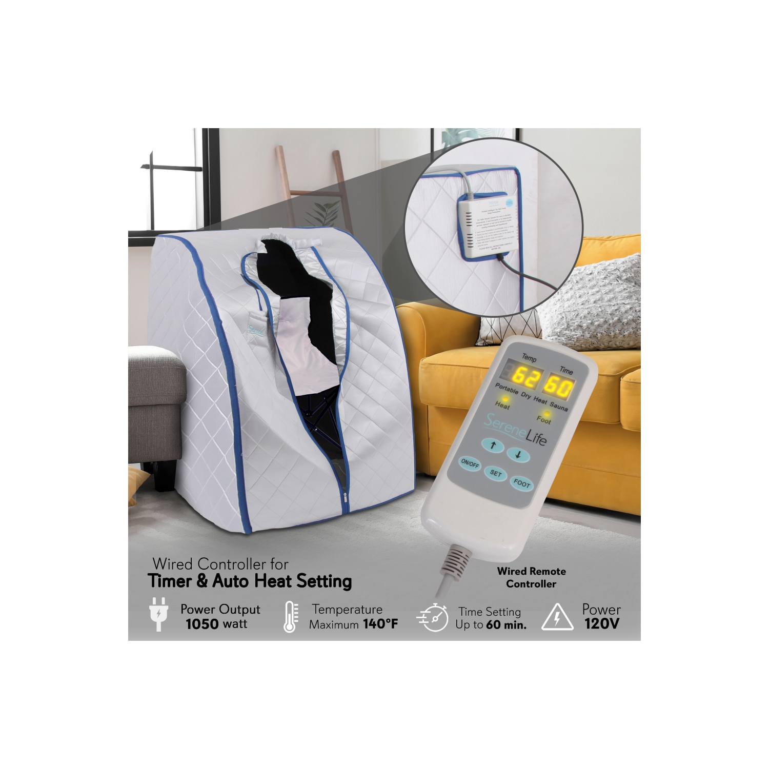 Sauna compact et portatif - sauna chauffant personnel à vapeur Detox Spa