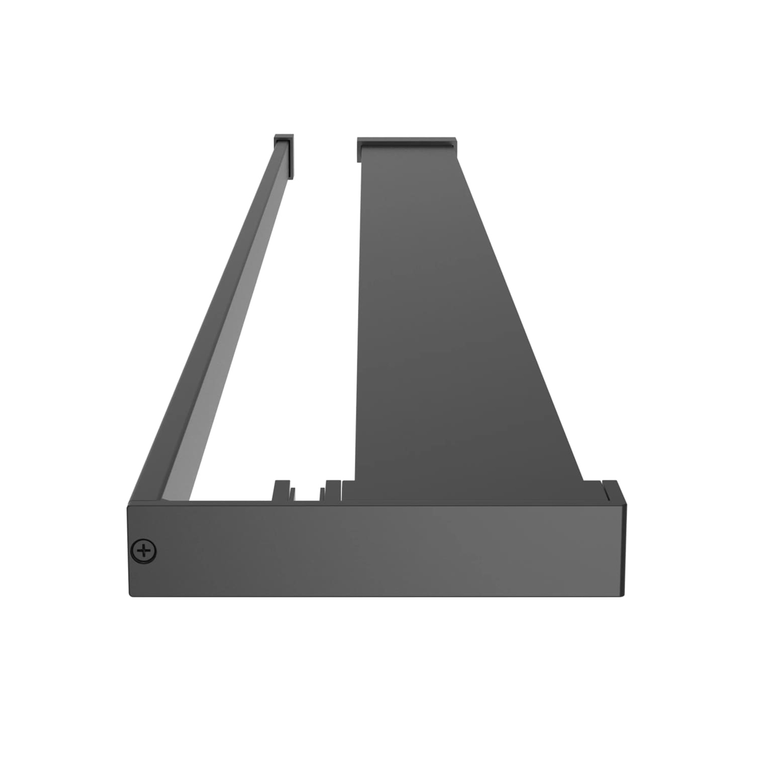 vidaXL Walk-in Shower Wall with Shelf Black 100x195 cm ESG Glass&Aluminium