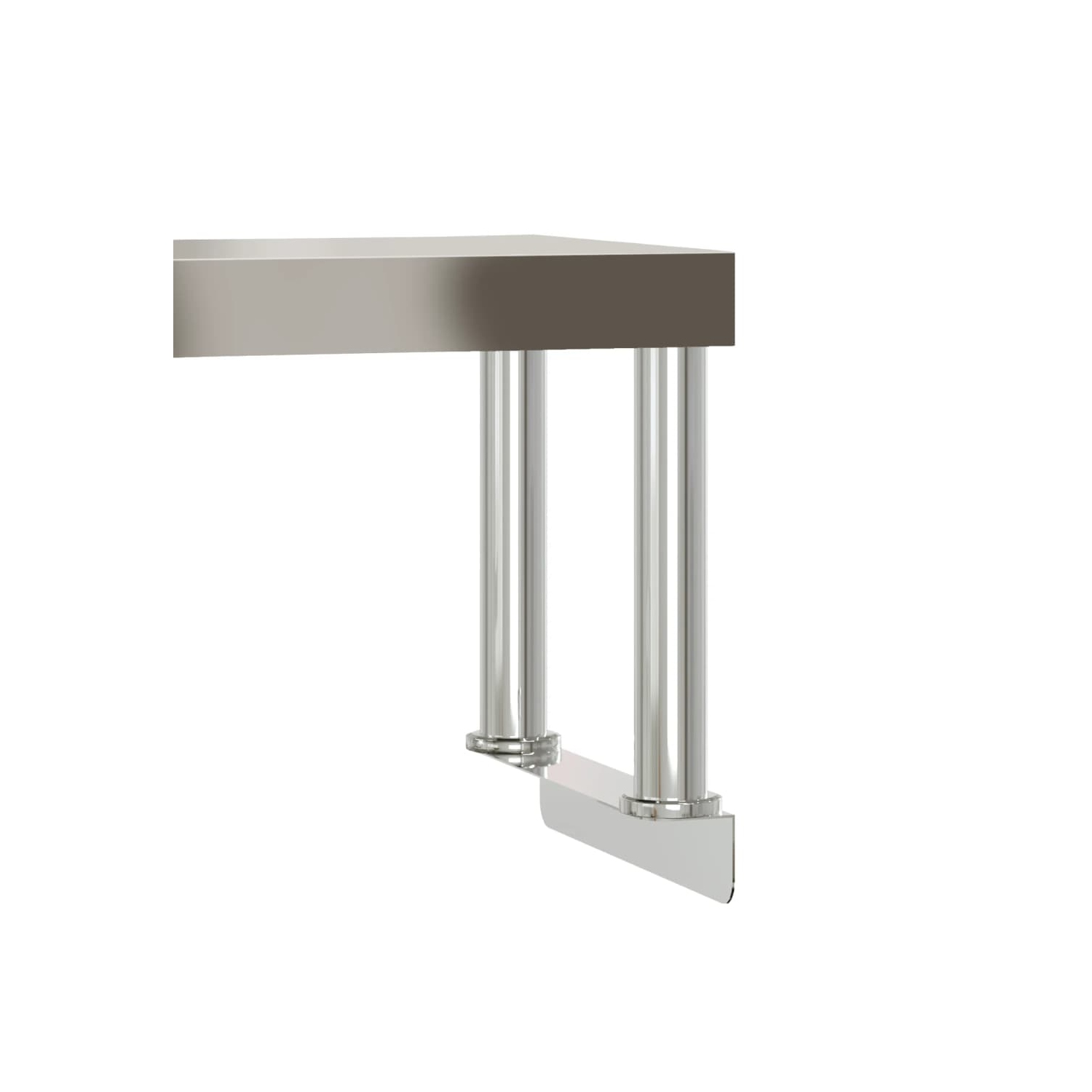 vidaXL Kitchen Work Table with Overshelf 110x55x120 cm Stainless Steel