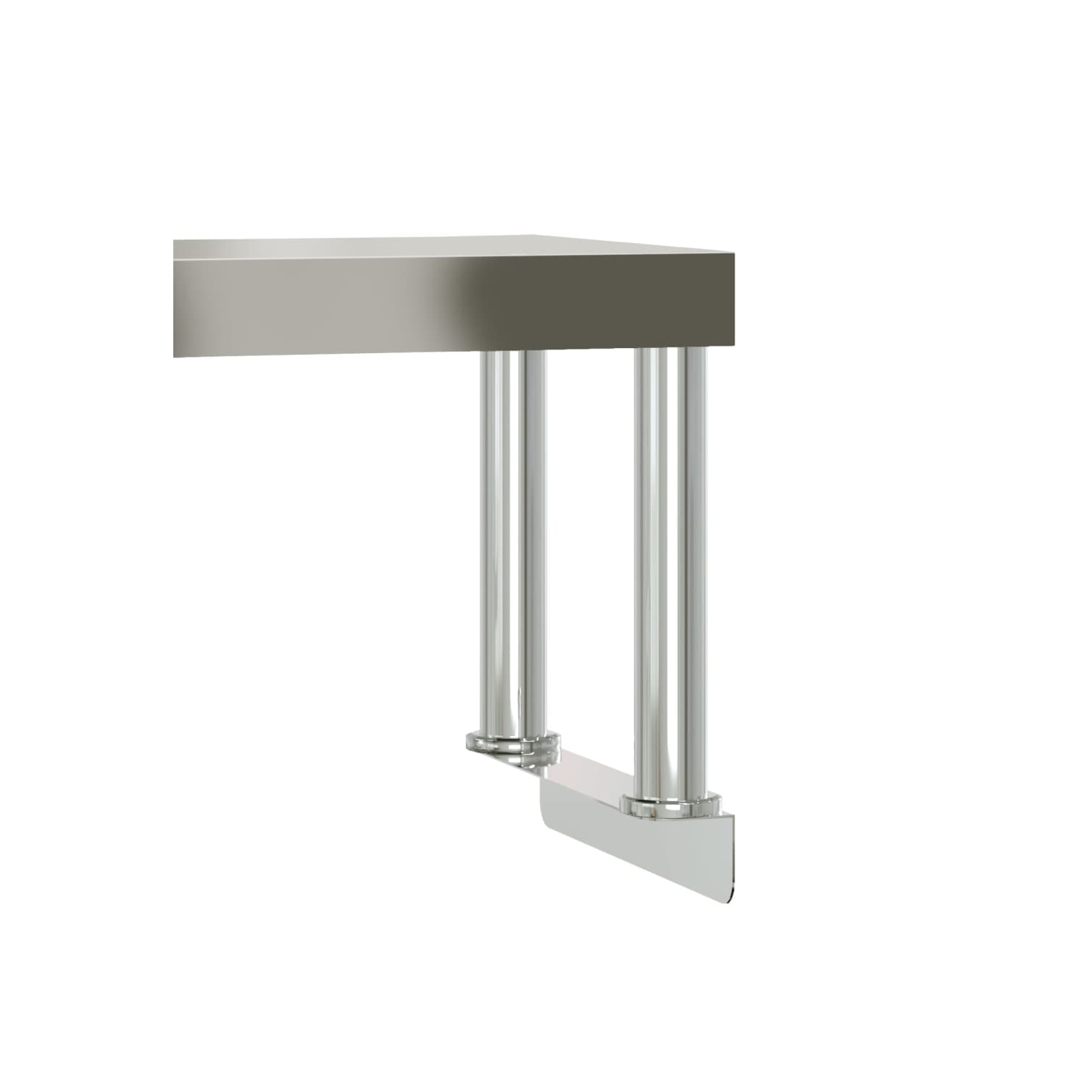 vidaXL Kitchen Work Table with Overshelf 110x55x120 cm Stainless Steel