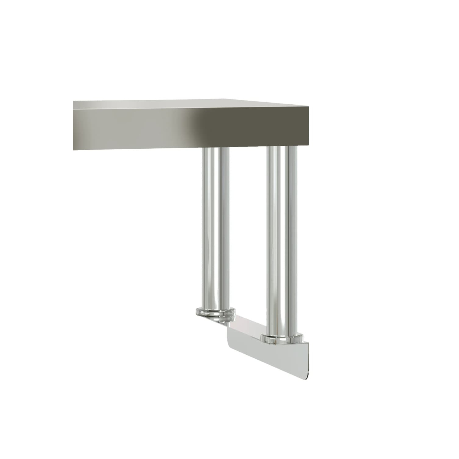 vidaXL Kitchen Work Table with Overshelf 110x30x120 cm Stainless Steel