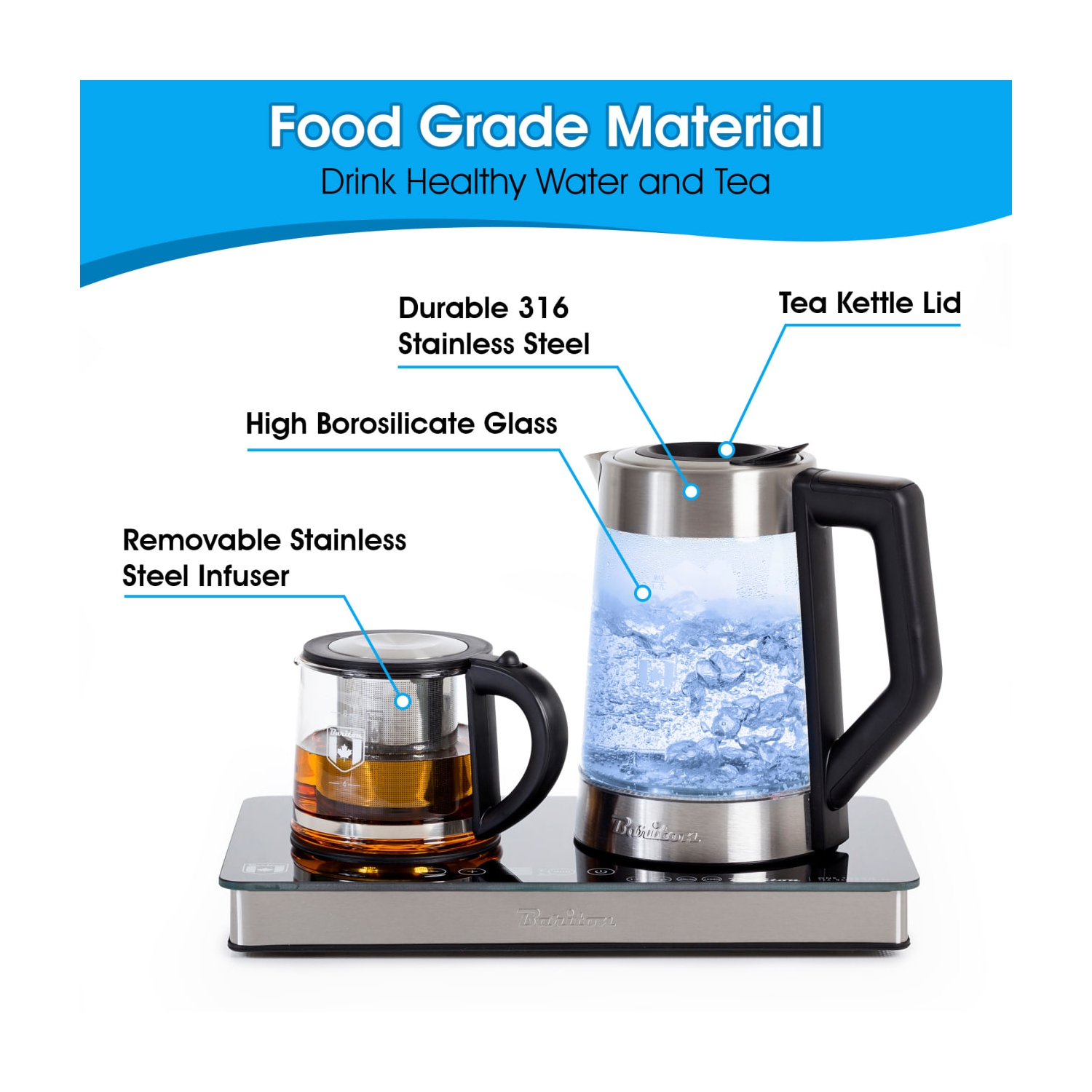 Electric tea & coffee maker model BTM-1795GS