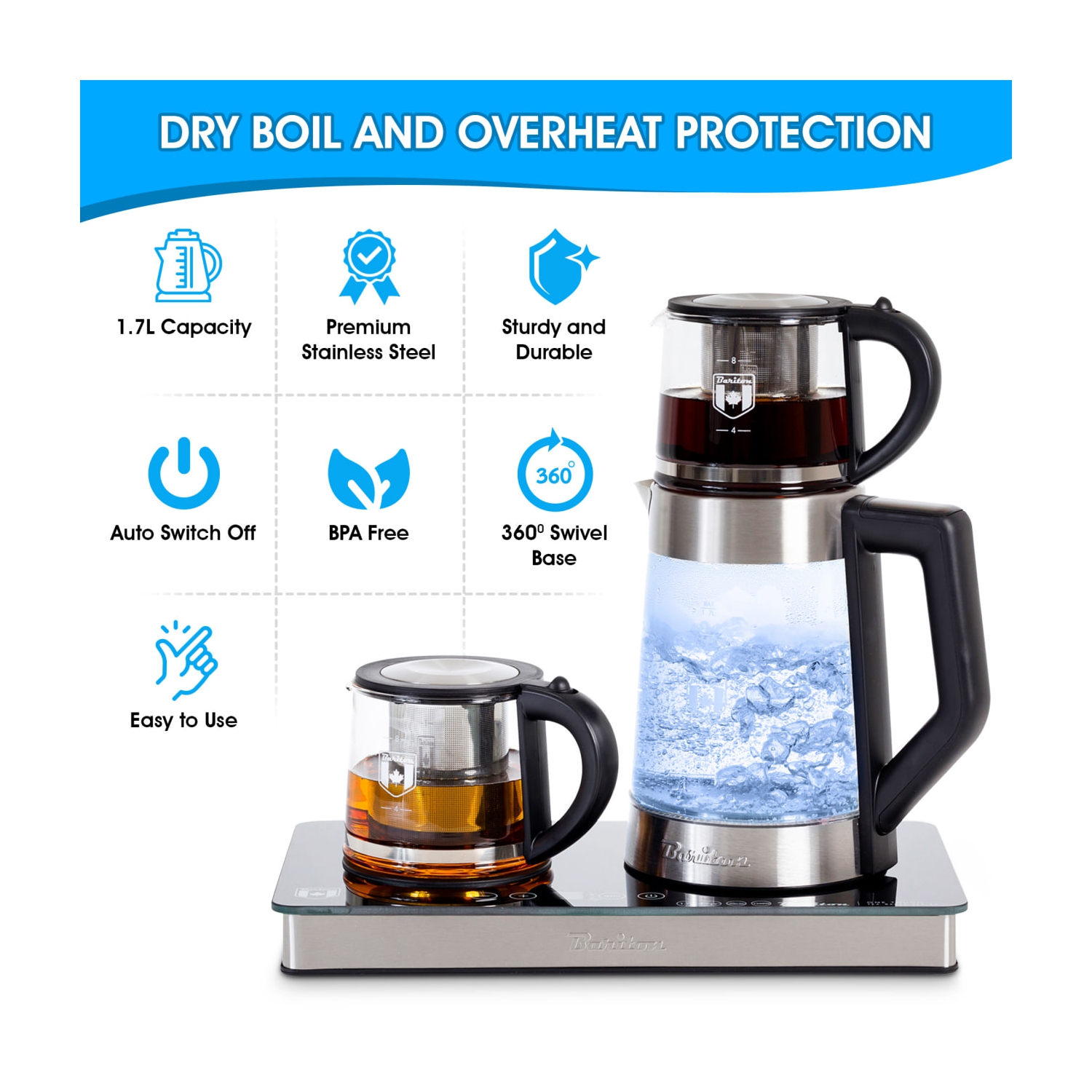 Electric tea & coffee maker model BTM-1795GS