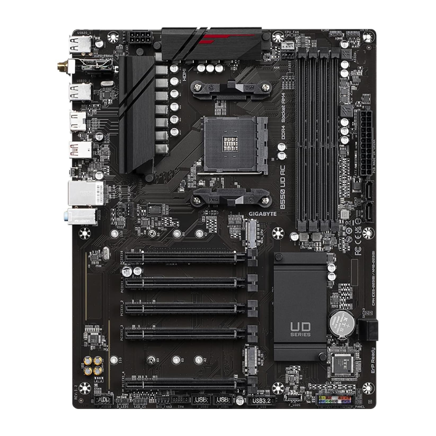 Refurbished (Good) GIGABYTE B550 UD AC (AM4/ AMD/ USB 3.2 Gen 2/ Motherboard)