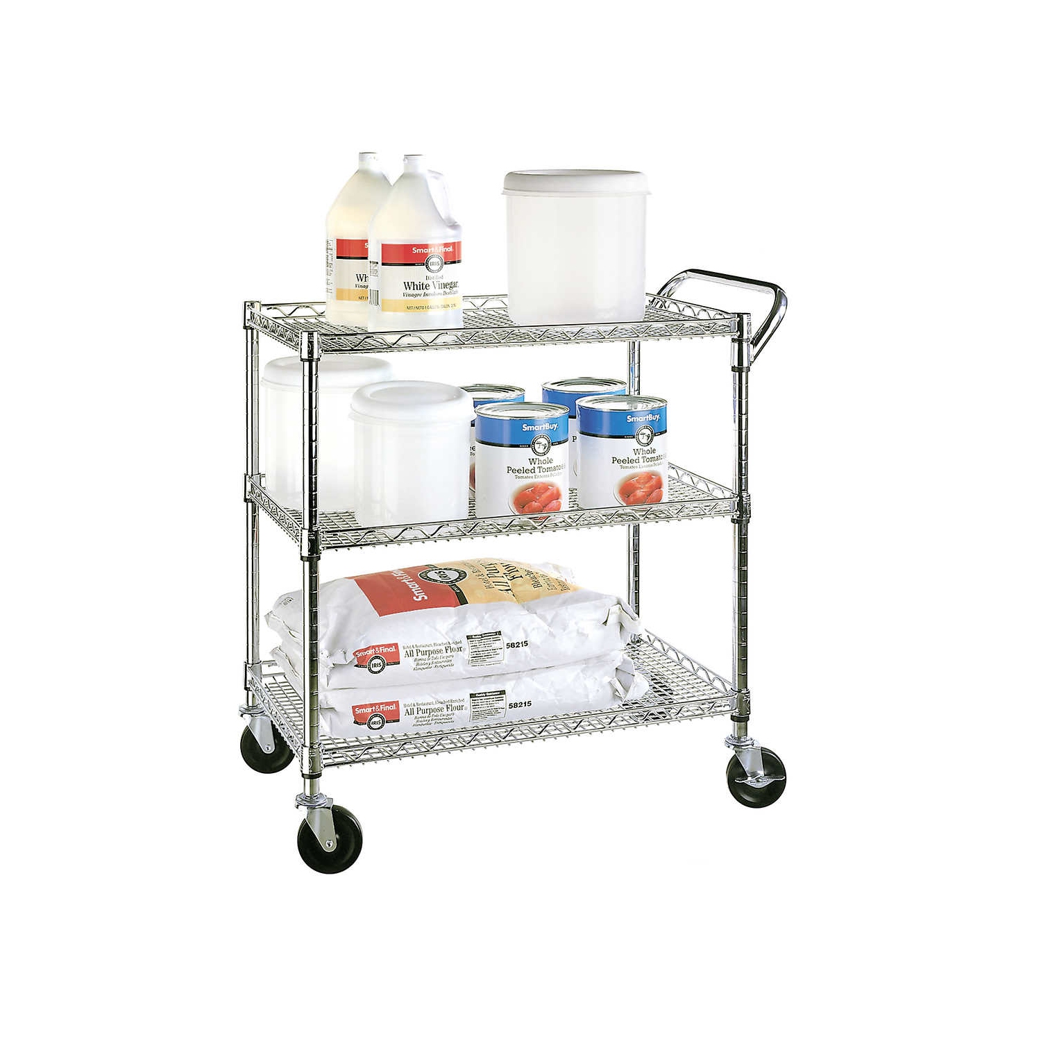 Seville Classics – Chariot utilitaire avec système de grille à 3 tablettes