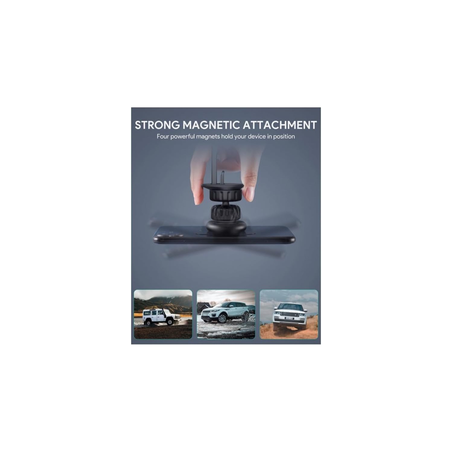 Tout neuf – porte-téléphone magnétique AUKEY HD-C74 à rotation à 360 degrés, évent, noir