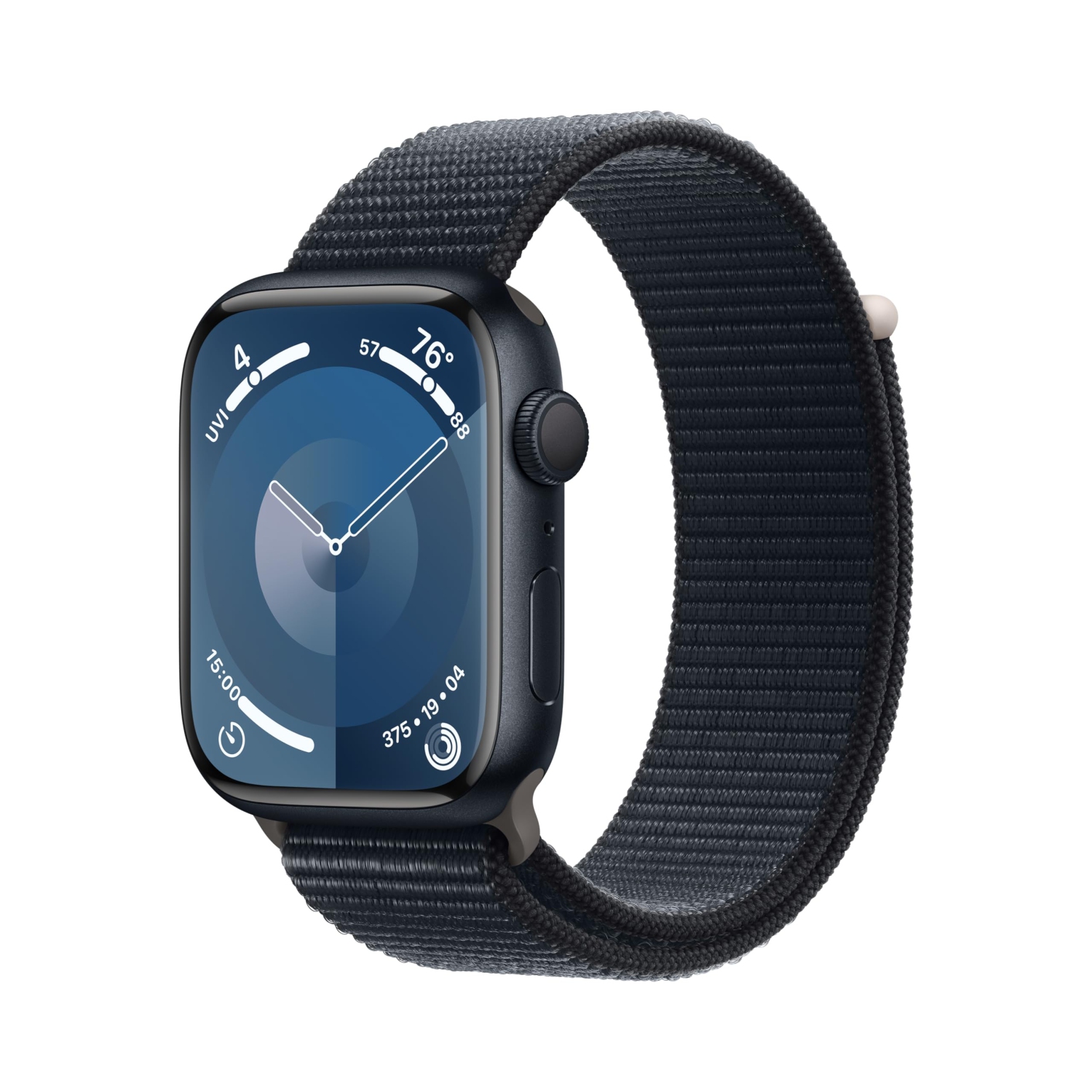 Apple Watch Series 9 [GPS 45mm] Smartwatch with Midnight Aluminum Case with Midnight Sport Loop.