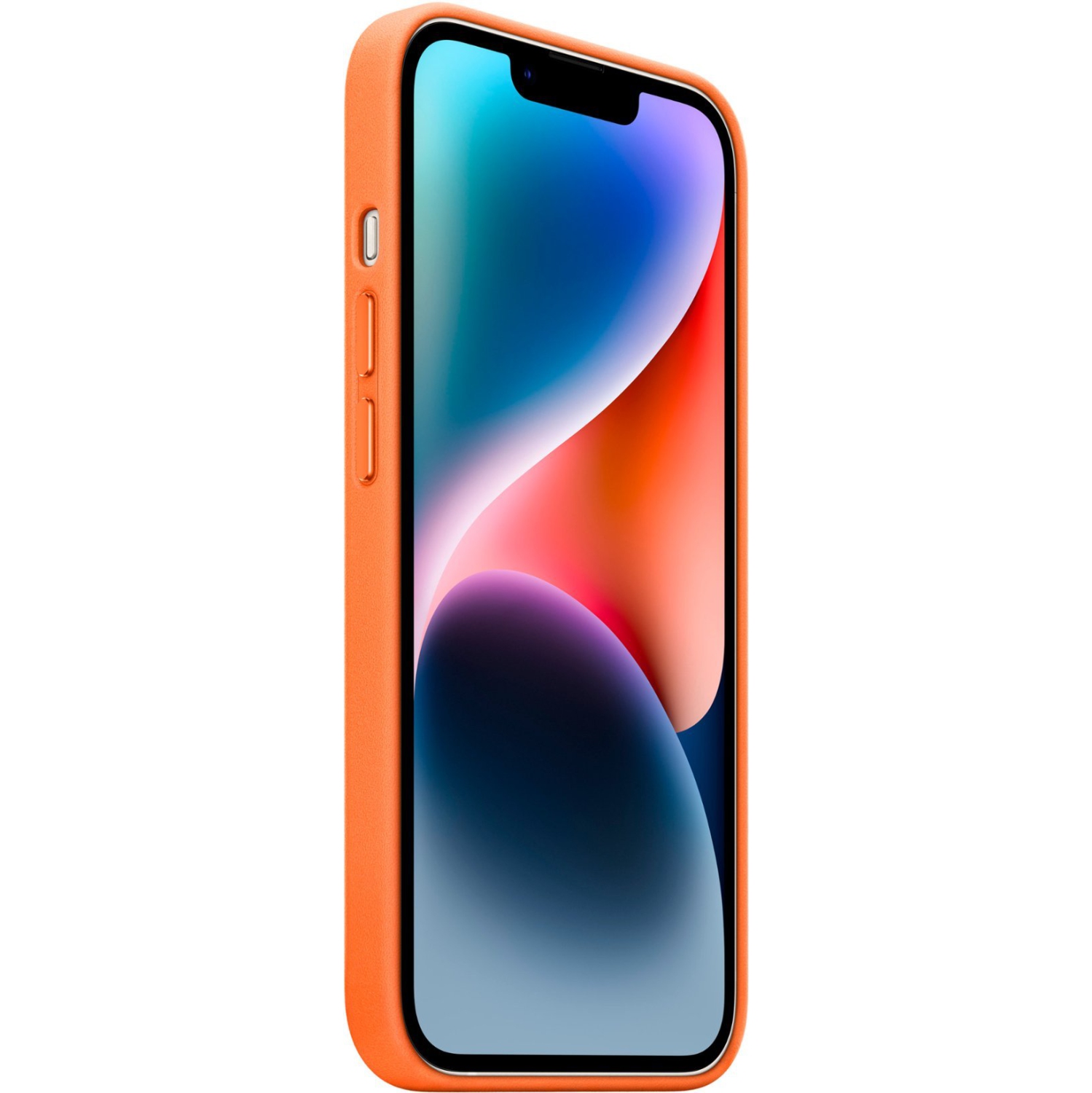 Étui en cuir remis à neuf pour iPhone 14 d'Apple avec MagSafe - pièce d'origine orange