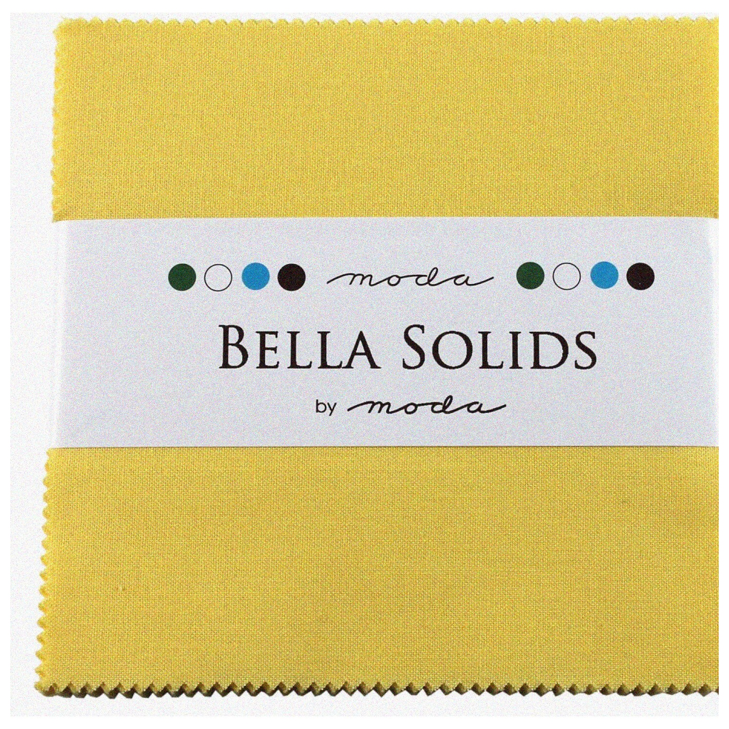 Sunshine Bliss Charm Pack - 42 Yellow Squares, 5 Inches Each - Bella Solids 30's Collection for Quilting and Sewing Projects.