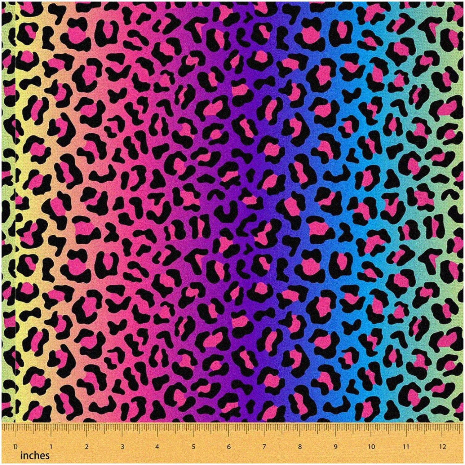 Wild Rainbow Safari Fabric: Colorful Cheetah, Leopard, and Geometric Watercolor Print for Upholstery, Indoor/Outdoor Decor - Sold by the Yard