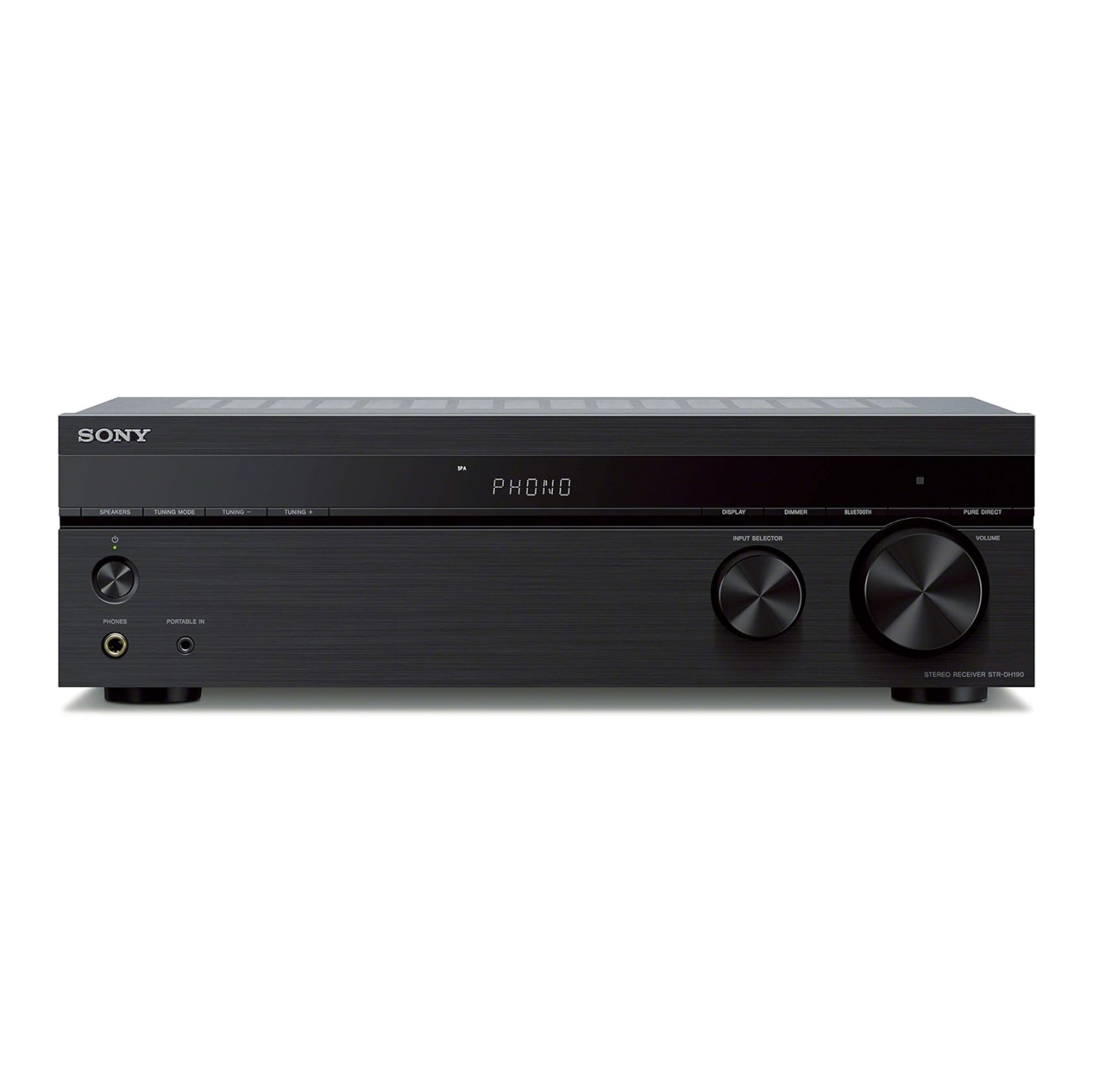 Sony – récepteur stéréo STRDH190 2 canaux avec entrées phono et composante audio Bluetooth, noir