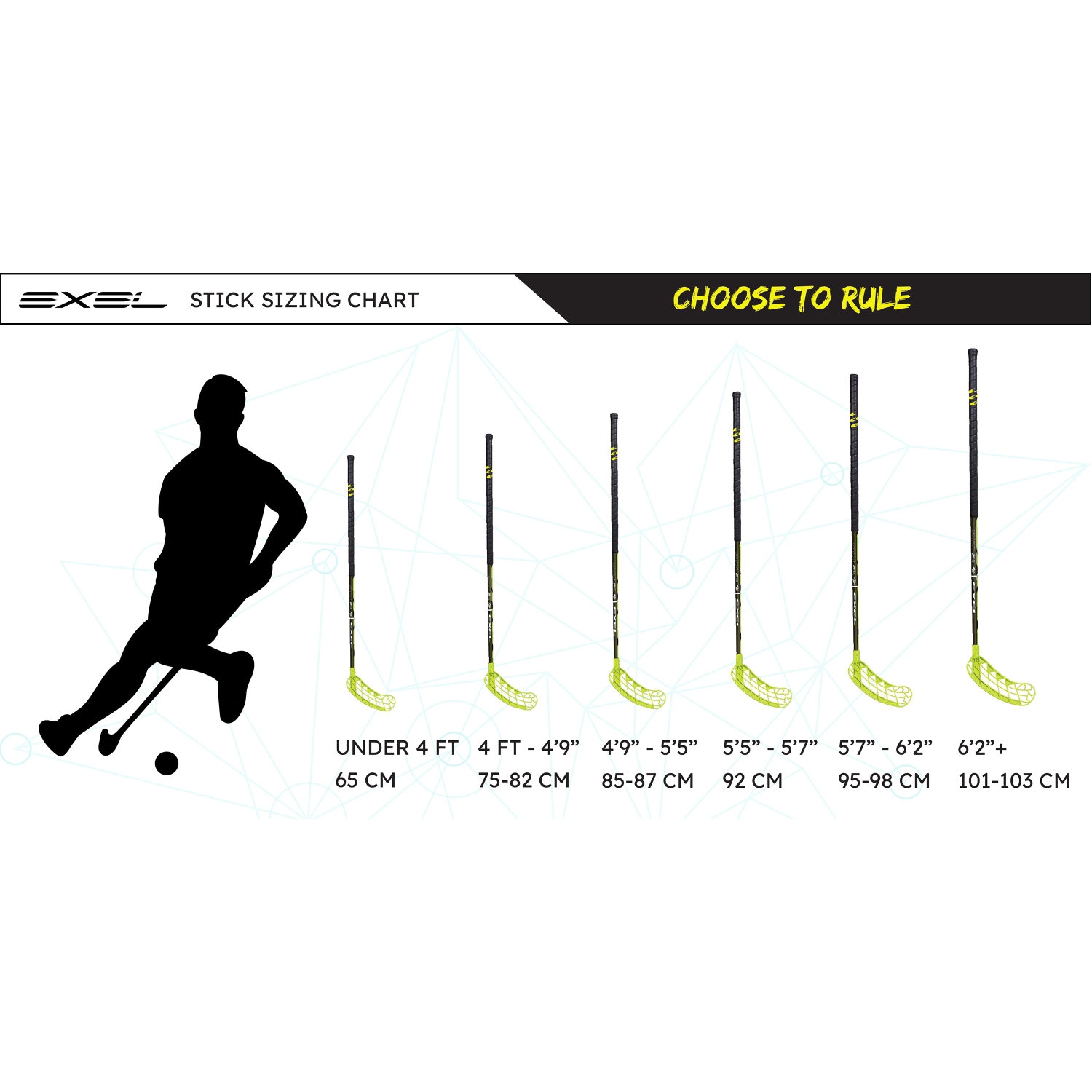 EXEL Turboboost Series Floorball Stick - Color Changing Composite Shaft, for Beginners