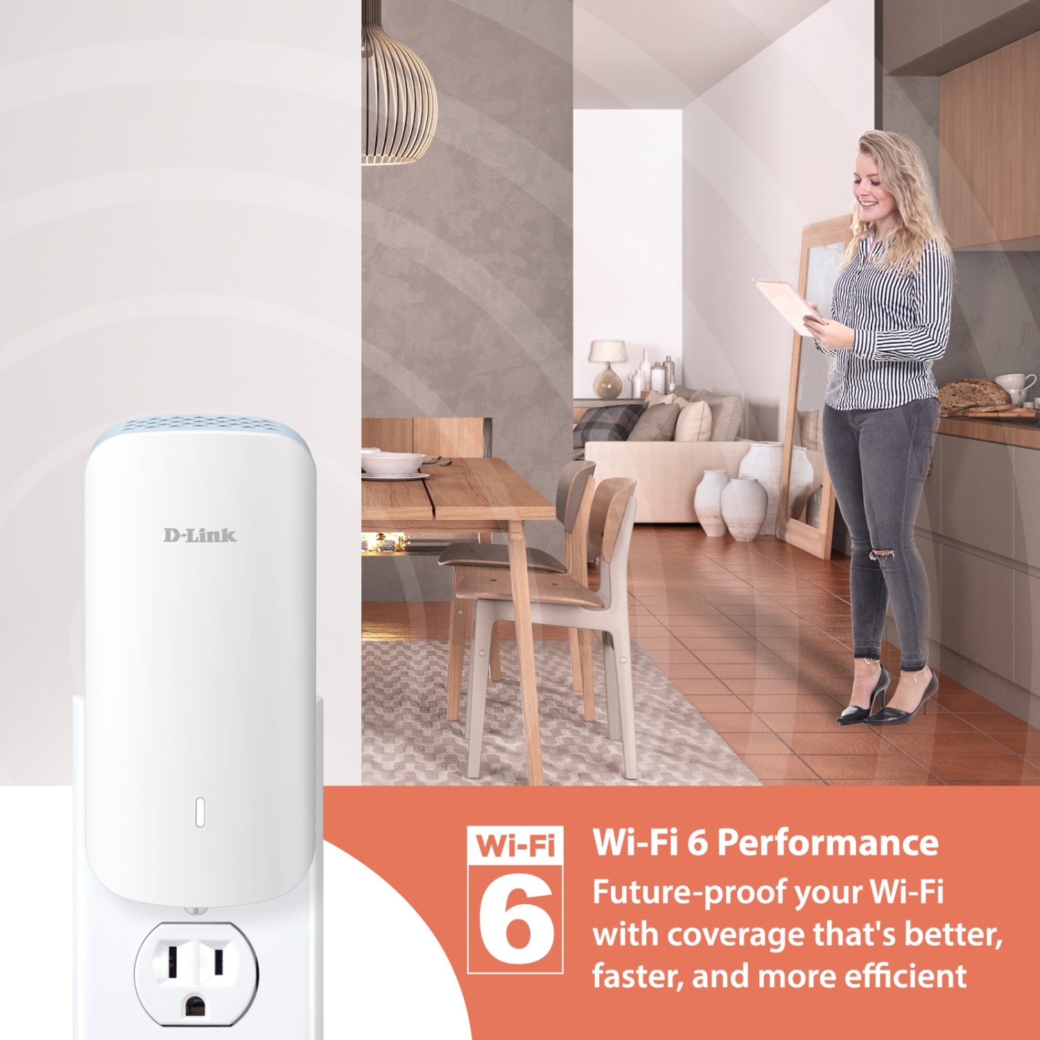 D-Link AQUILA PRO AI AX3000 Wi-Fi 6 Smart Mesh Extender - E30