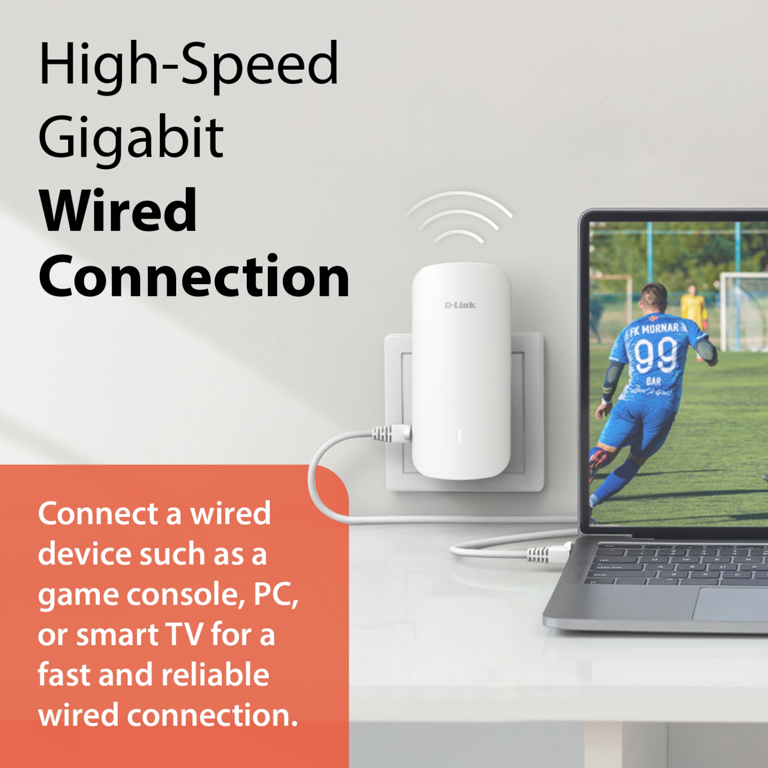 D-Link AQUILA PRO AI AX3000 Wi-Fi 6 Smart Mesh Extender - E30