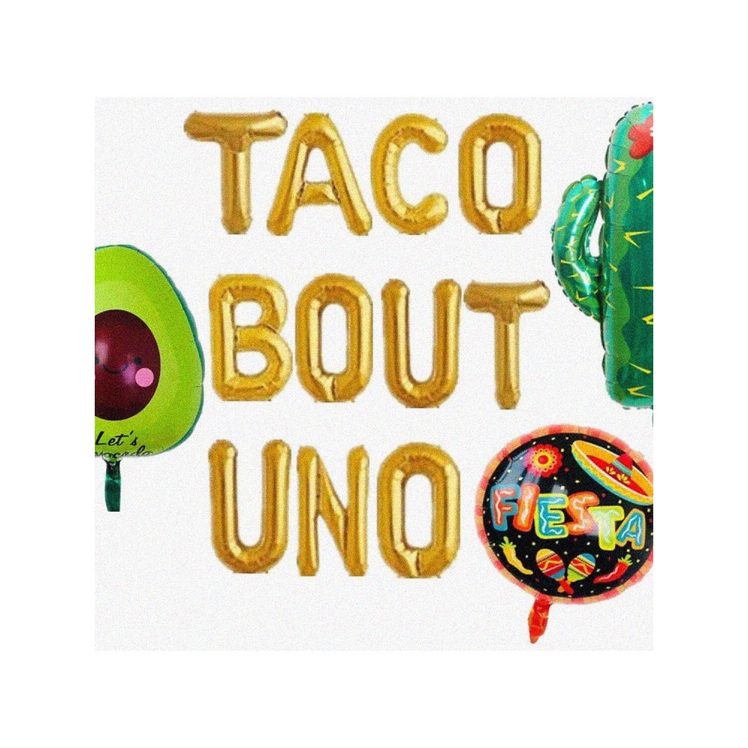 Fiesta Uno Balloon Garland - Taco Bout One & Cinco de Mayo 1st Birthday Decoration Kit