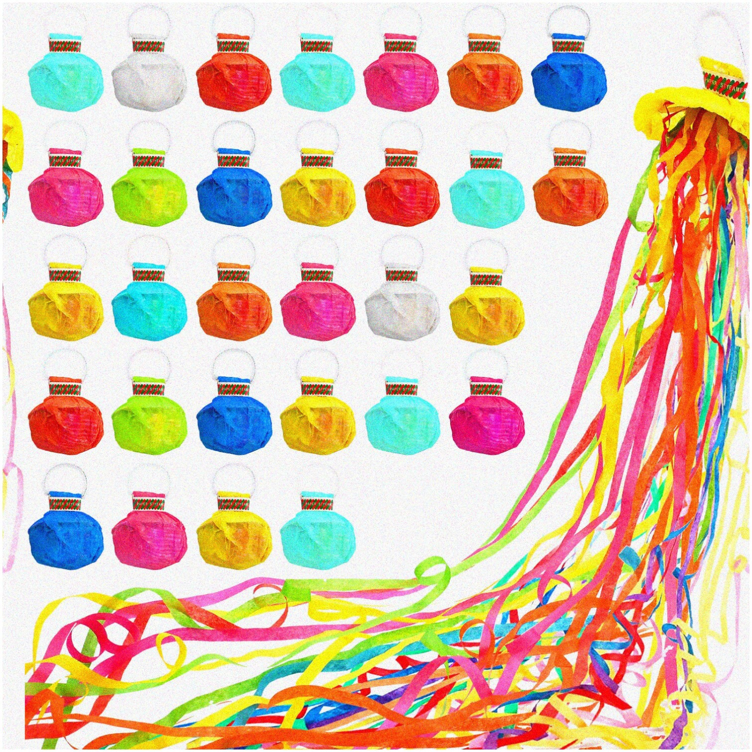 Colorful Celebration Confetti Poppers - 30 Hand Throw Streamers for Birthday, Wedding, Graduation Parties - No Mess Paper Crackers and Party Favors