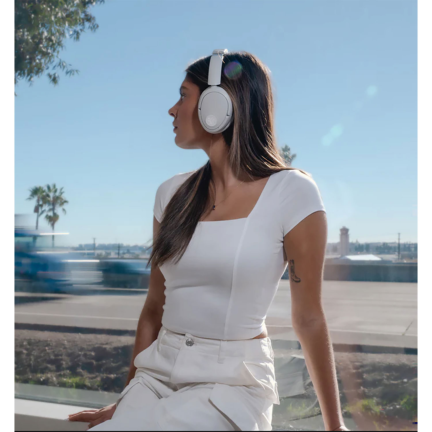 JLab JBuds Lux Over-Ear Noise Cancelling Bluetooth Headphones - Cloud