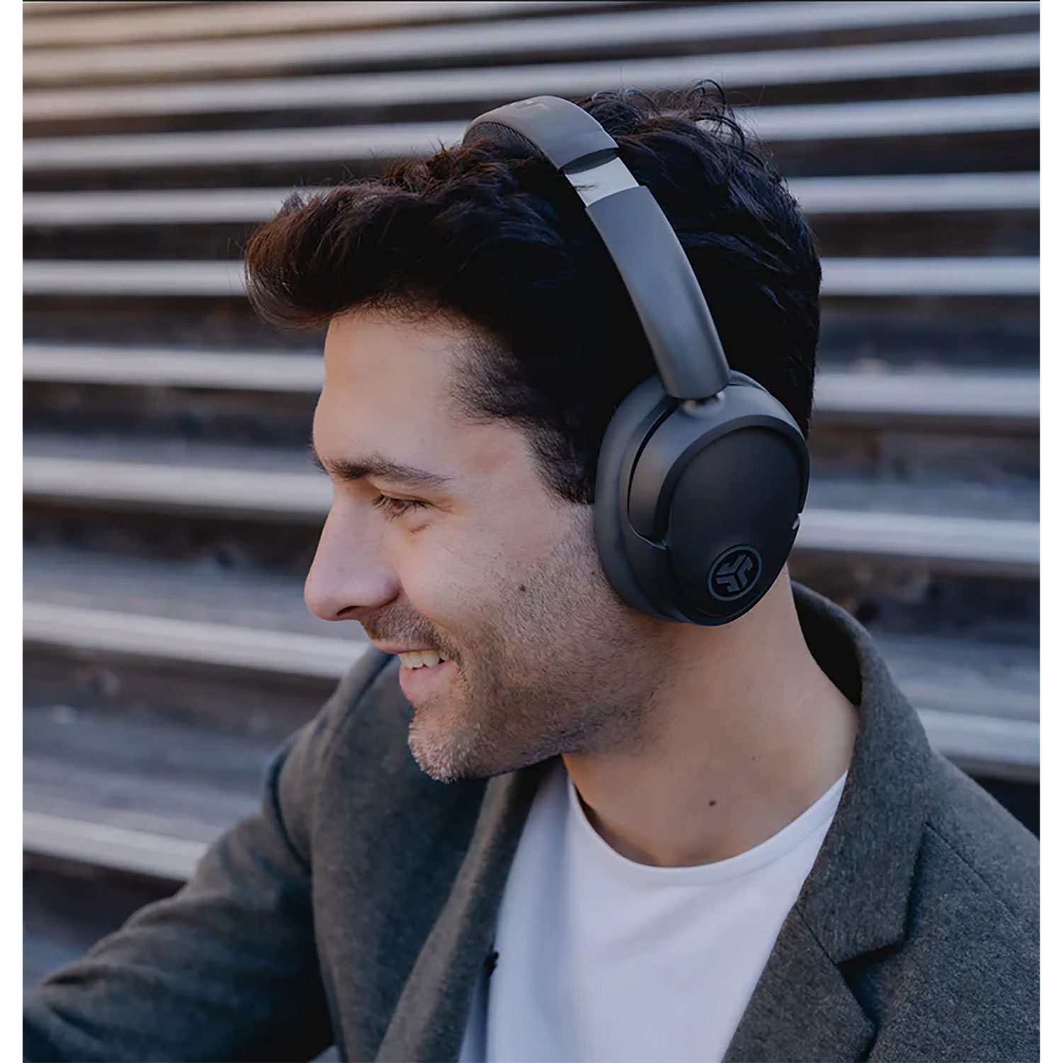 JLab JBuds Lux Over-Ear Noise Cancelling Bluetooth Headphones - Graphite