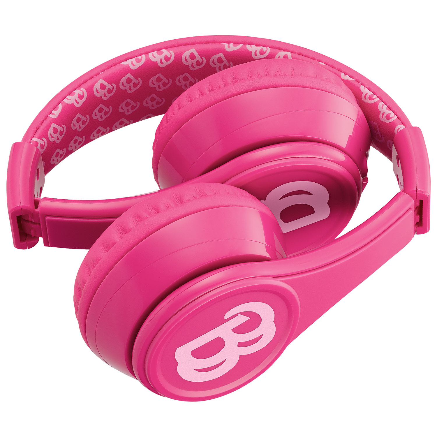 KIDdesigns Barbie Over-Ear Bluetooth Kids Headphones with Microphone - Pink