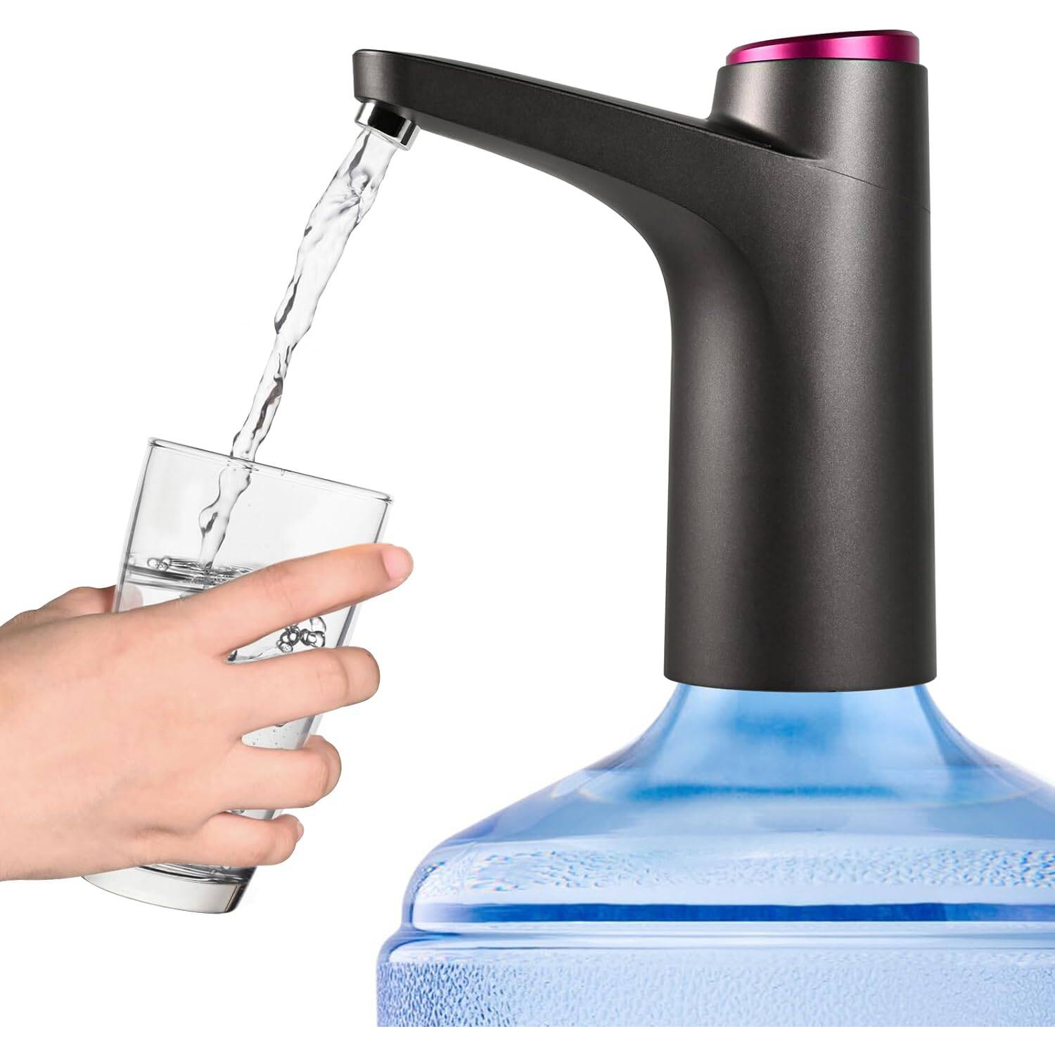 5 Gallon Water Bottle Pump, Water Bottle Dispenser for 5gl, USB Charging Automatic Drinking Water Pump, Portable Electric Water Dispenser Jug for