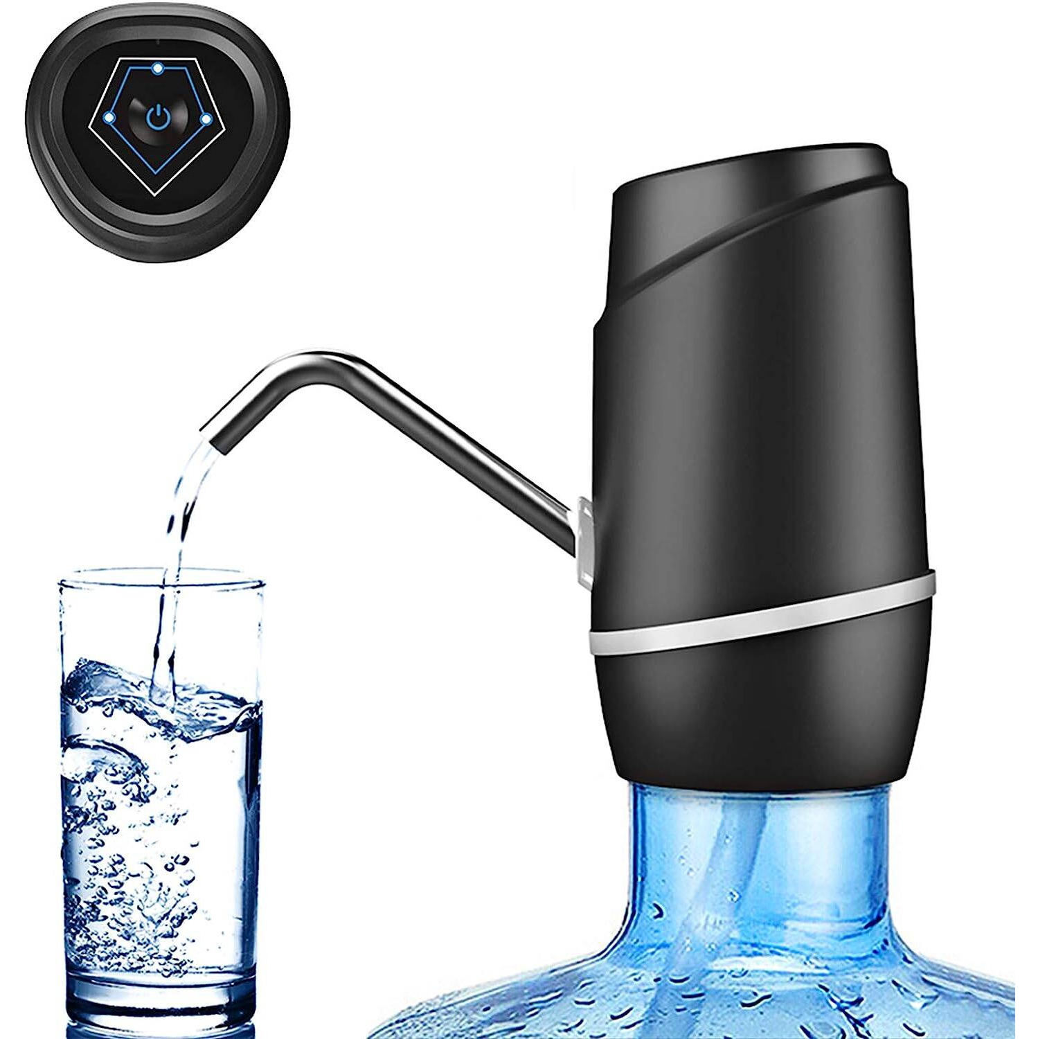 Portable Water Dispenser, 5 Gallon Electric Drinking Water Dispenser, Universal USB Charging Water Bottle Pump For 2-5 Gallon With 2 Silicone