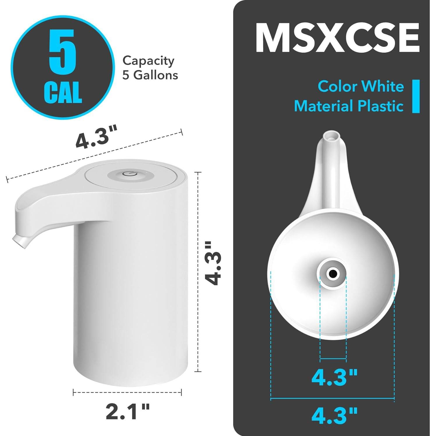 Electric Water Bottle Dispenser, USB Charging Drinking Water Bottle Pump for Home Camping for 5 Gallon Water Jugs Bottles