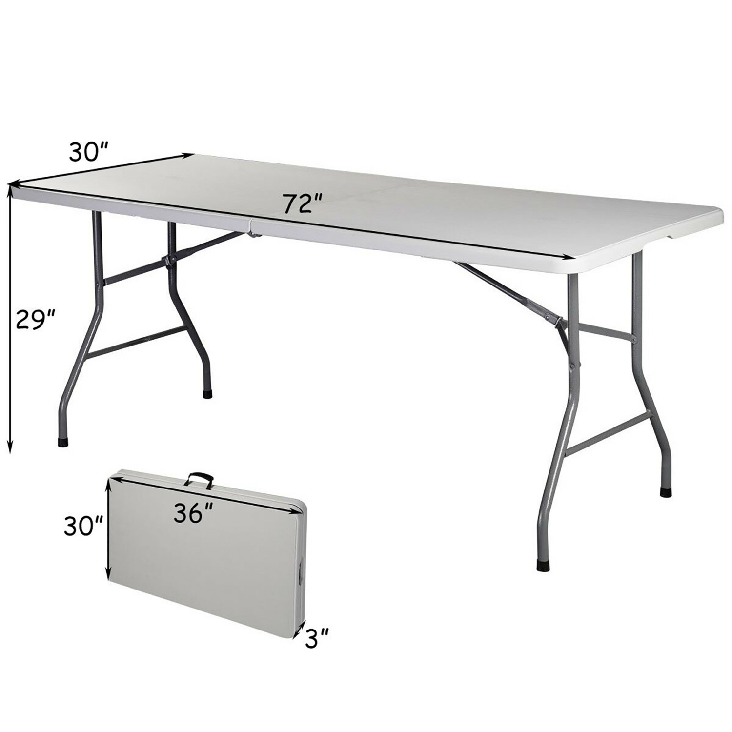 Ensemble de table de camping pliante de Costway avec table longue et 2 bancs pour pique-nique