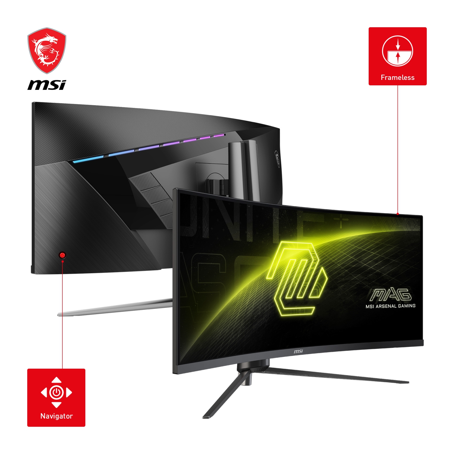MSI 34" UWQHD 180Hz 1ms 21:9 VA Tilt Swivel Height Adjustment Curved 1000R Gaming Monitor, MAG 345CQR