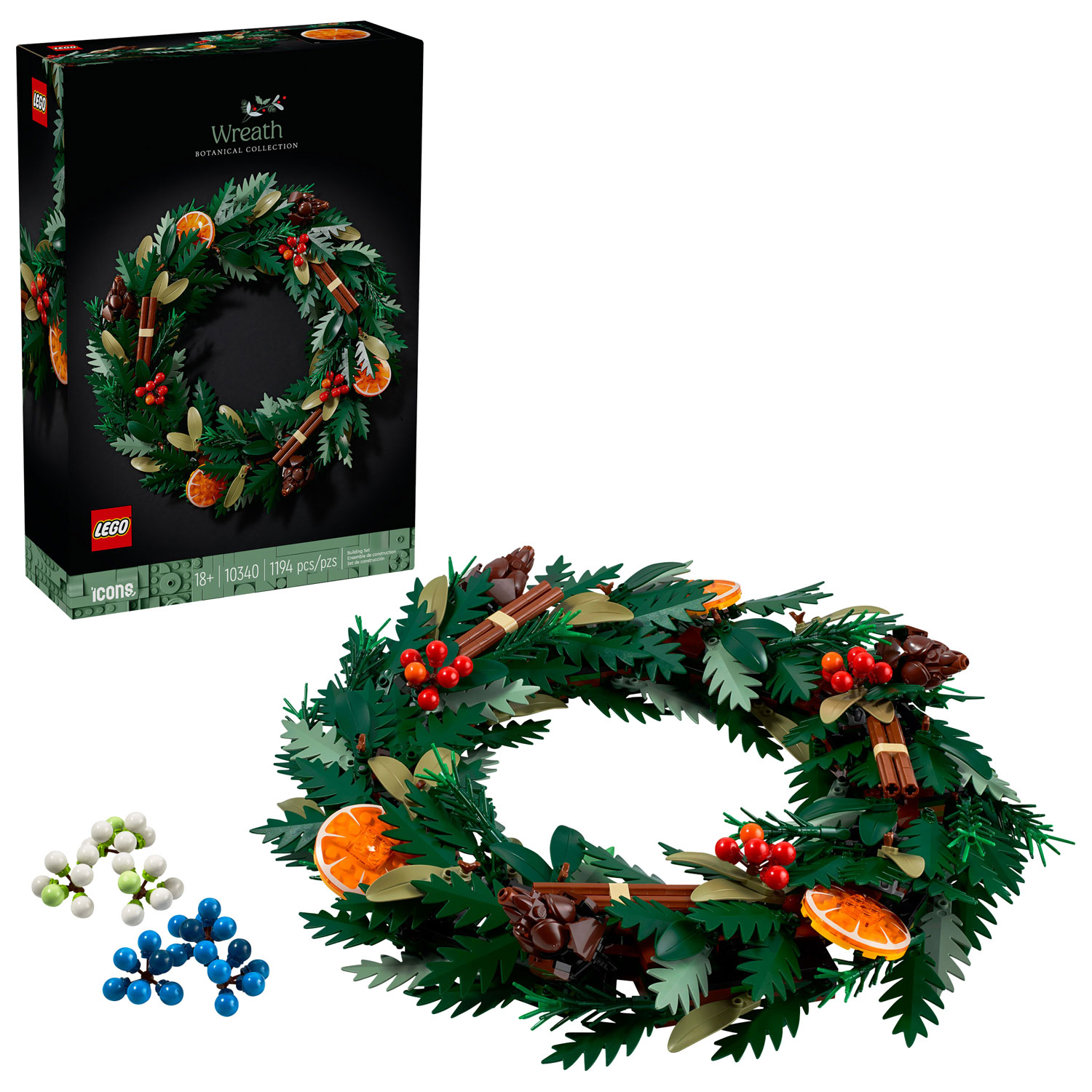 LEGO Icons: Wreath - 1194 Pieces (10340)