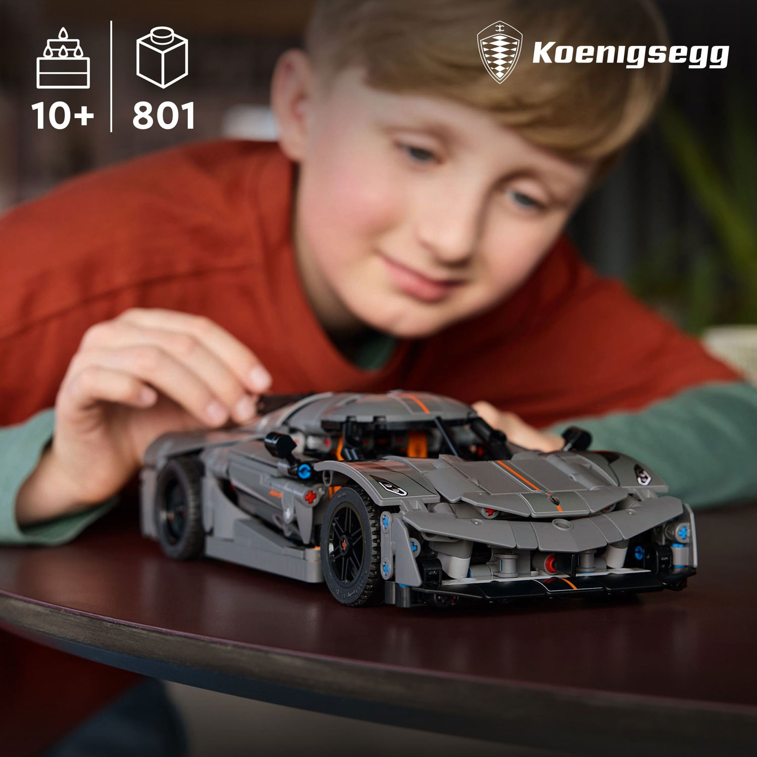 LEGO Technic: Koenigsegg Jesko Absolut Grey Hypercar - 801 Pieces