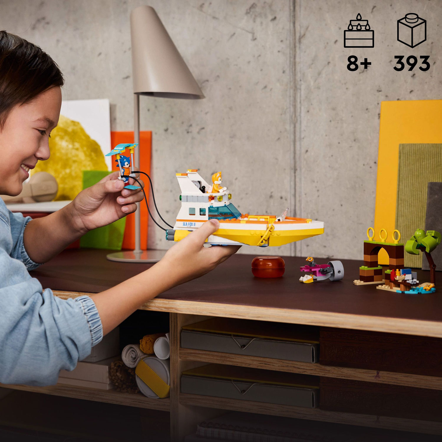 LEGO Sonic le hérisson: Le bateau d'aventure de Tails - 393 pièces