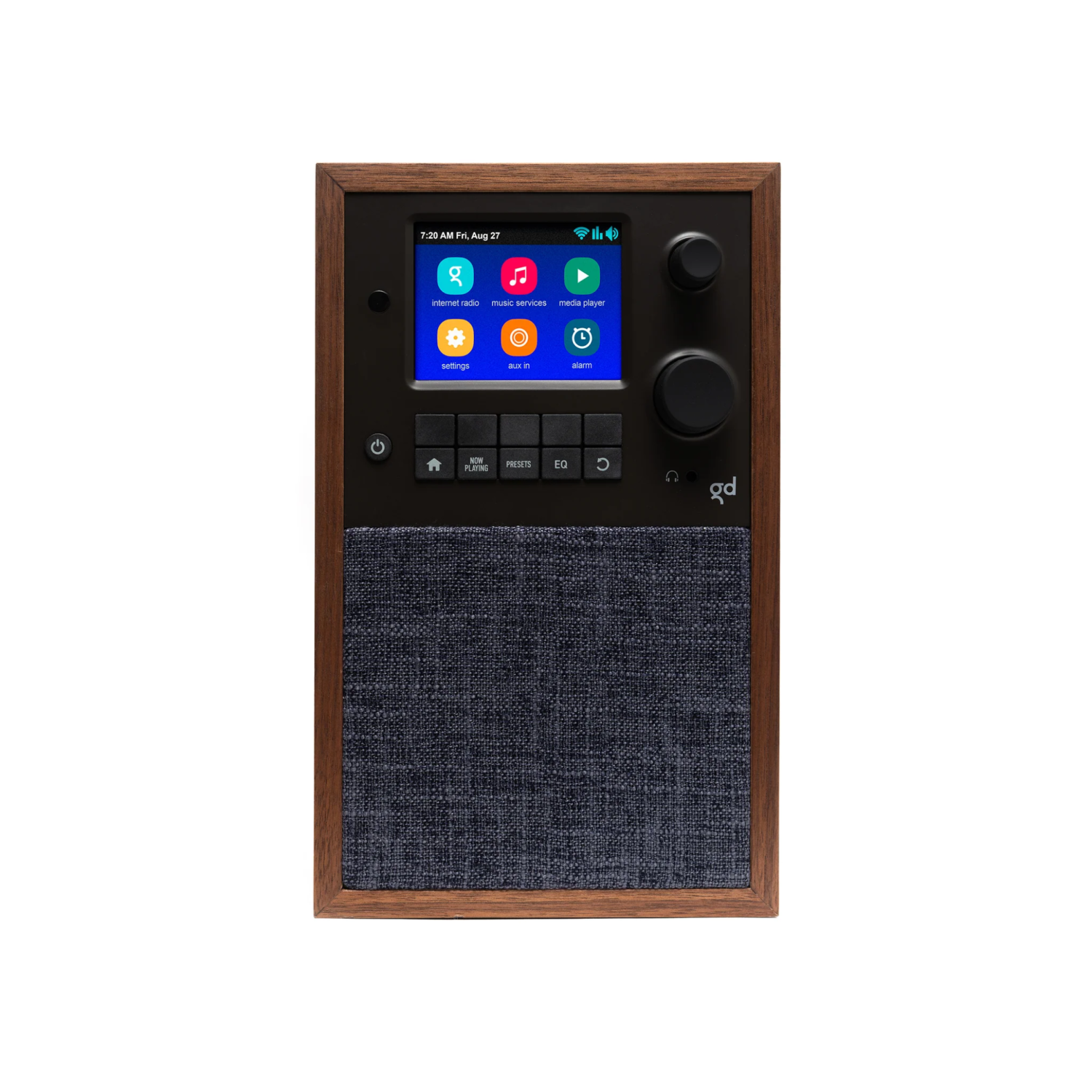 Grace Digital – haut-parleur sans fil Mondo Alto, Bluetooth, Wi-Fi, radio Internet, alarme de 7 jours, sans microphone