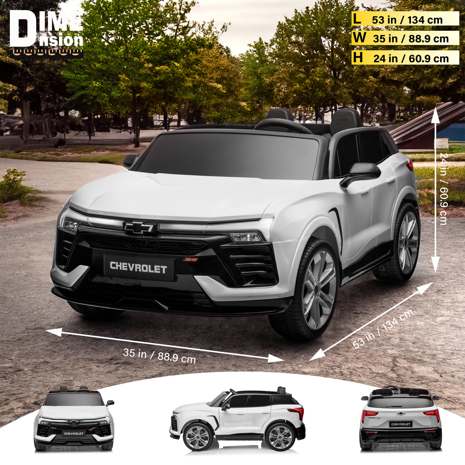 Voltz Toys Ride-on Car for Kids, 24V Chevrolet Blazer Truck for Kids 3-8 Years, Battery Powered Electric Car for Kids with Remote Control, Open