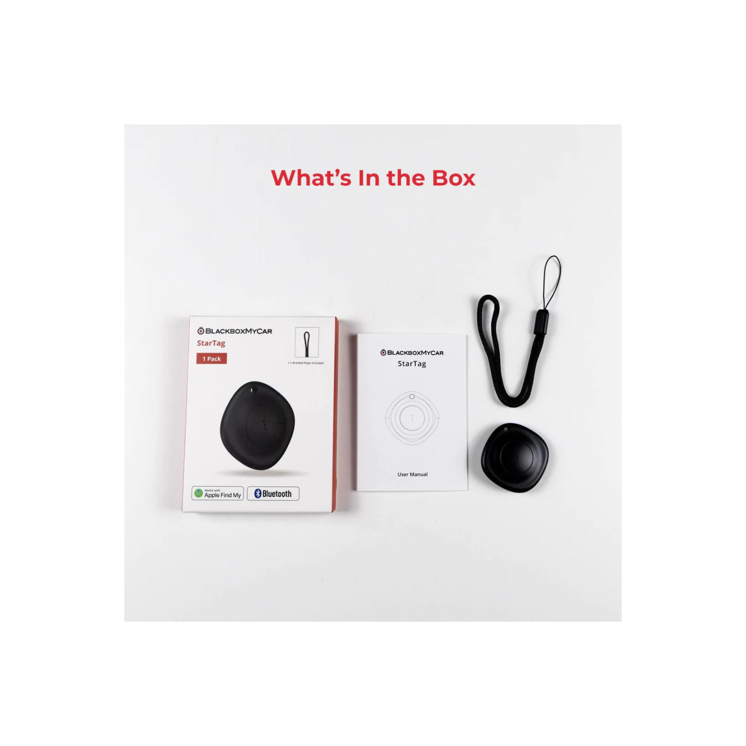BlackboxMyCar Star Tags, keychain GPS Tracker, works with Apple Find My Integration & Bluetooth, works Online and Offline, with Privacy and Location