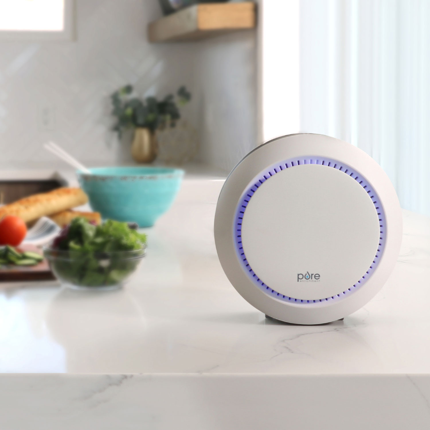 Pure Enrichment PureZone Halo Air Purifier with HEPA Filter - White