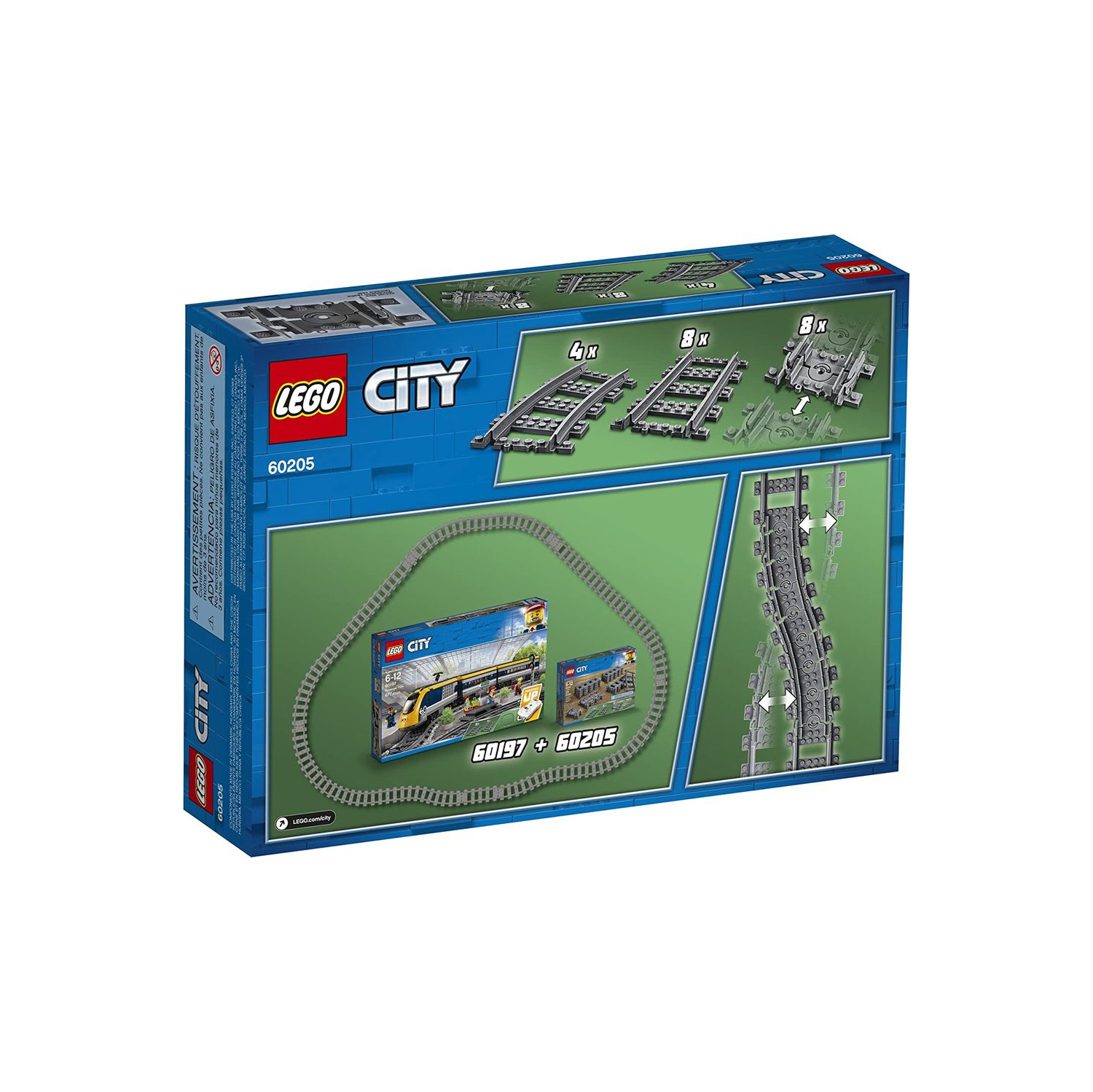 LEGO City - les rails et les courbes du train 60205
