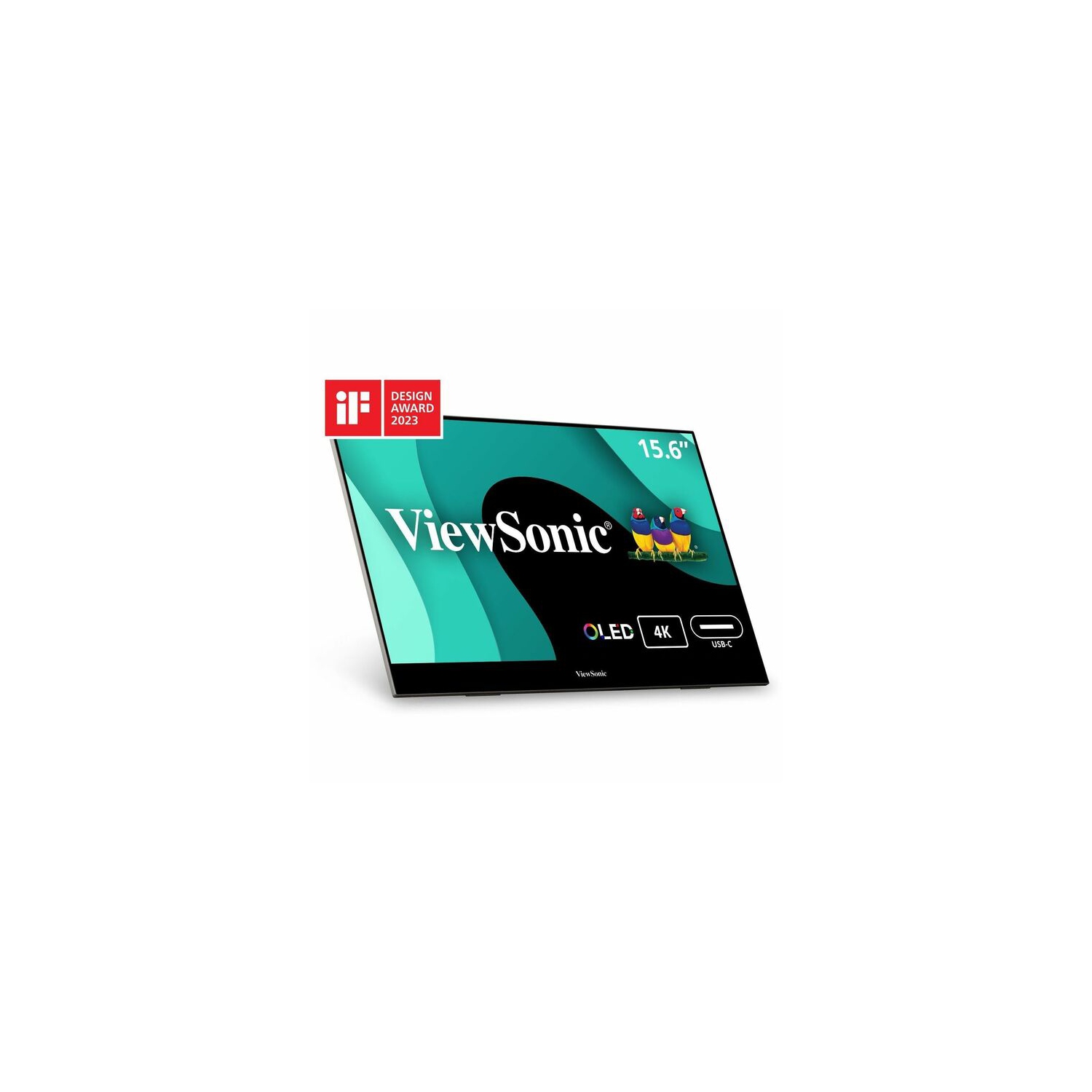 ViewSonic VX1655-4K-OLED 15.6" UHD OLED Portable Monitor with 60W USB C and Mini HDMI