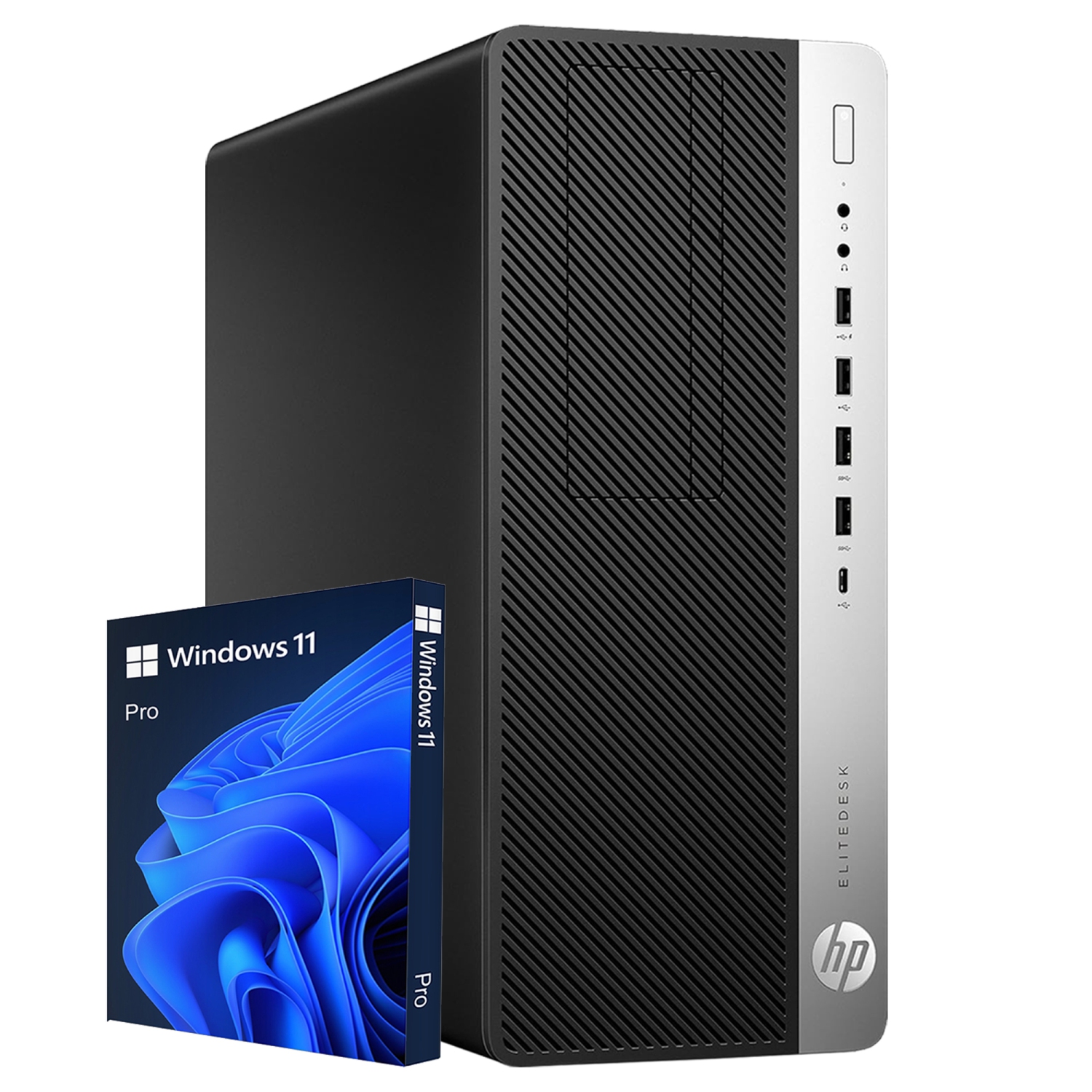 Refurbished - HP Computers EliteDesk Windows 11 Pro Tower Gaming PC | Intel i5 Hexa-Core | GeForce RTX 3050 6GB GDDR6 HDMI | 32GB DDR4 RAM | New 1TB
