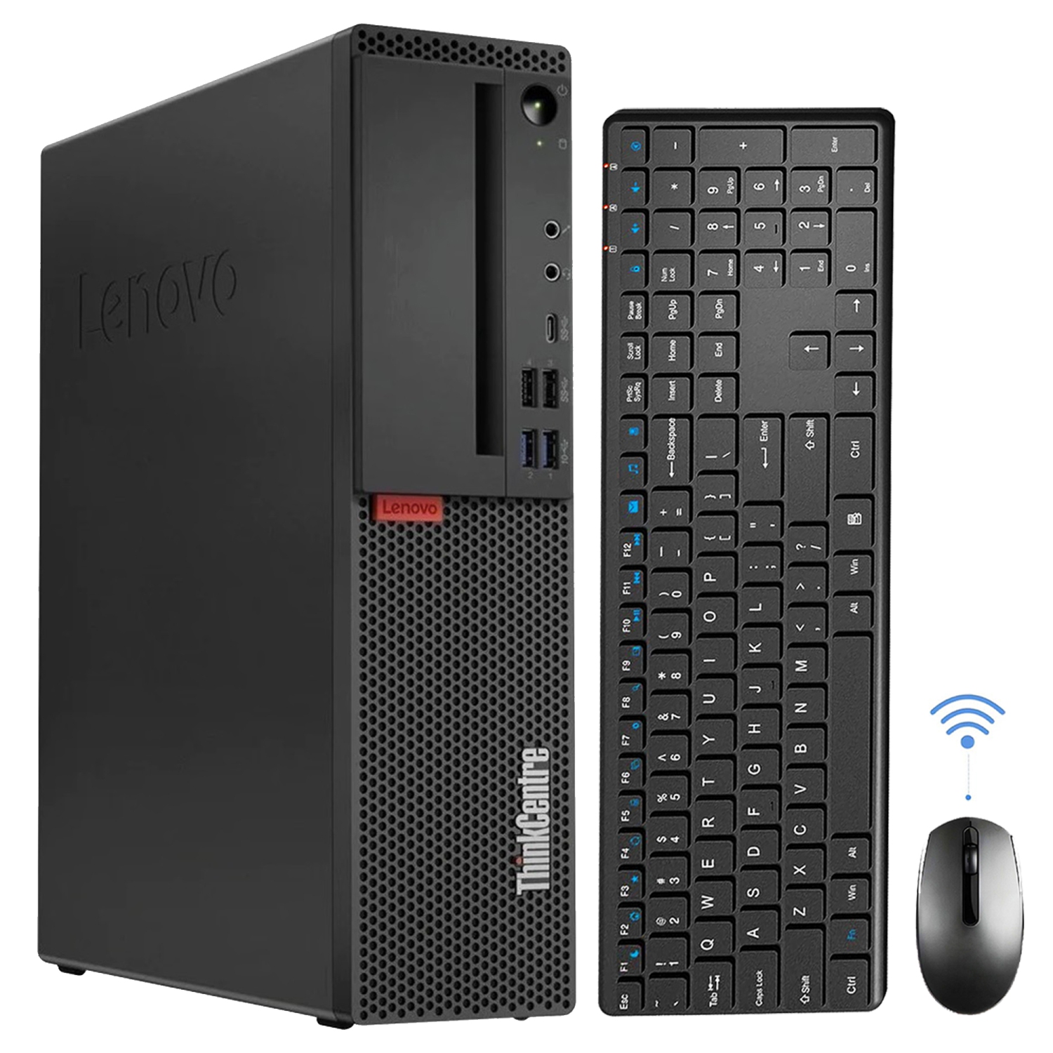 Refurbished (Excellent) - Lenovo Computer ThinkCentre SFF Windows 11 Pro Desktop Computer, Intel Hexa-Core i5 upto 4.10 GHz, 8GB DDR4 RAM, 512GB SSD, Wireless Keyboard Mouse