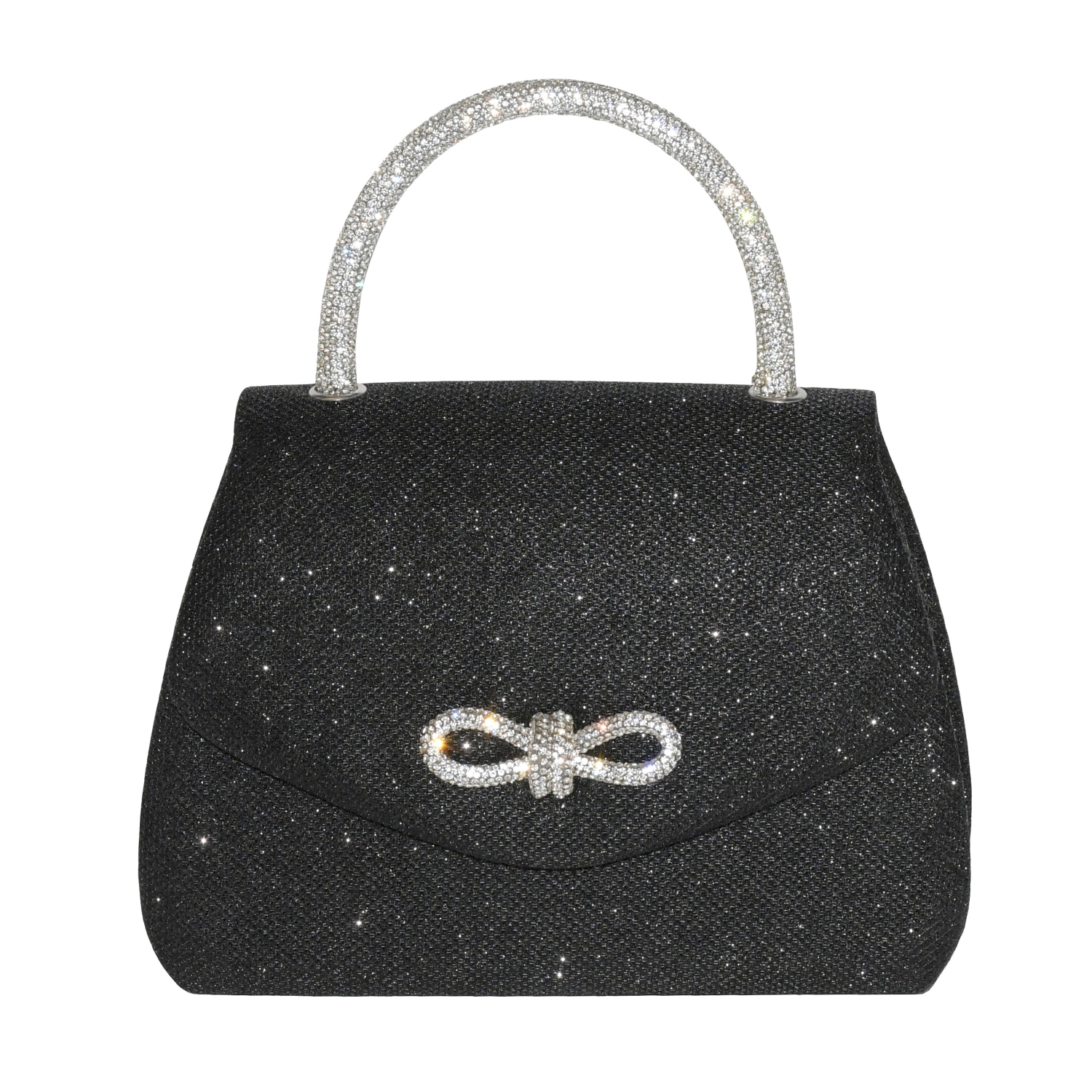 Club Rochelier Ladies' Evening Bag with Glitter Handle and Bow