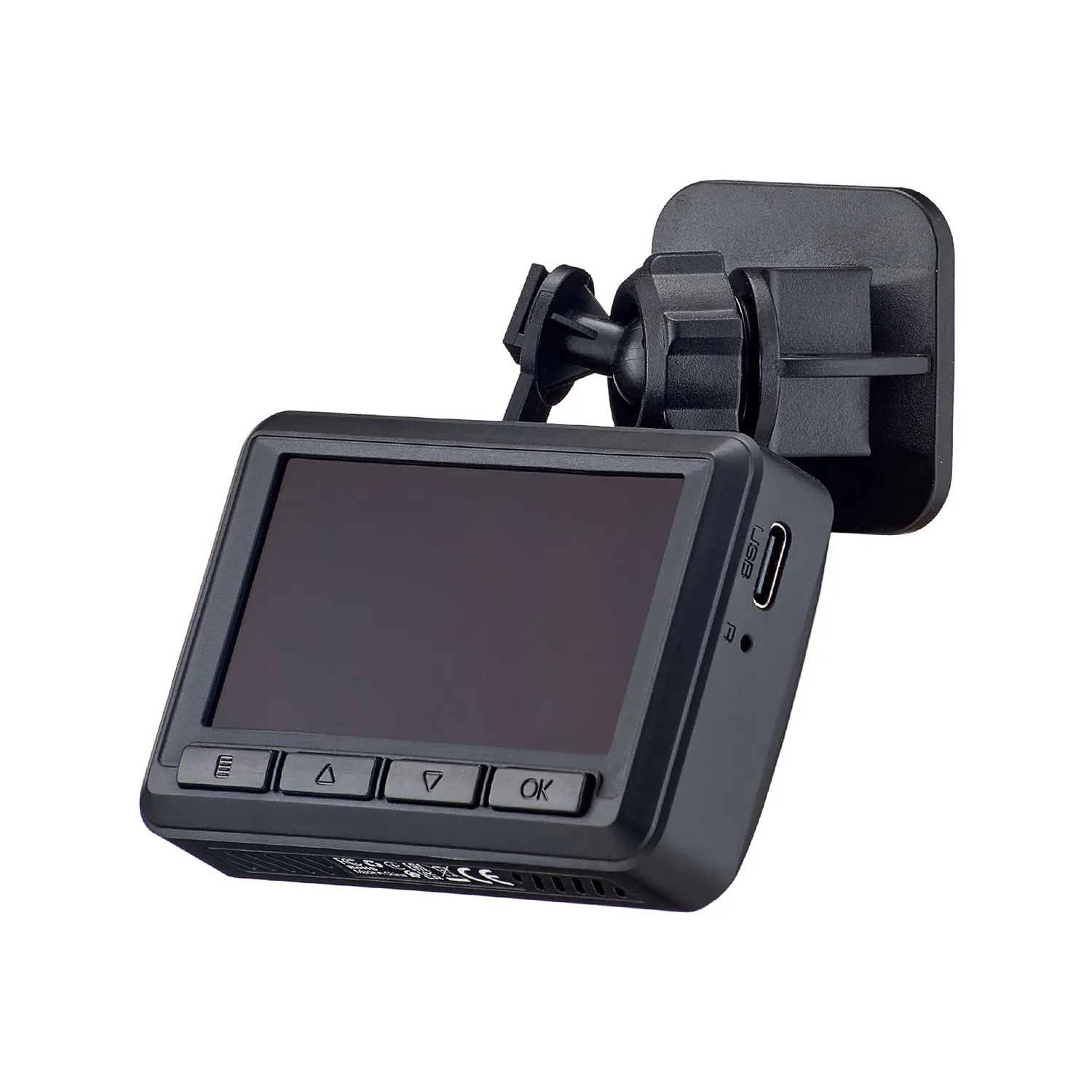 Enregistreur de conduite HD à deux canaux caméra de tableau de bord avant et arrière avec écran