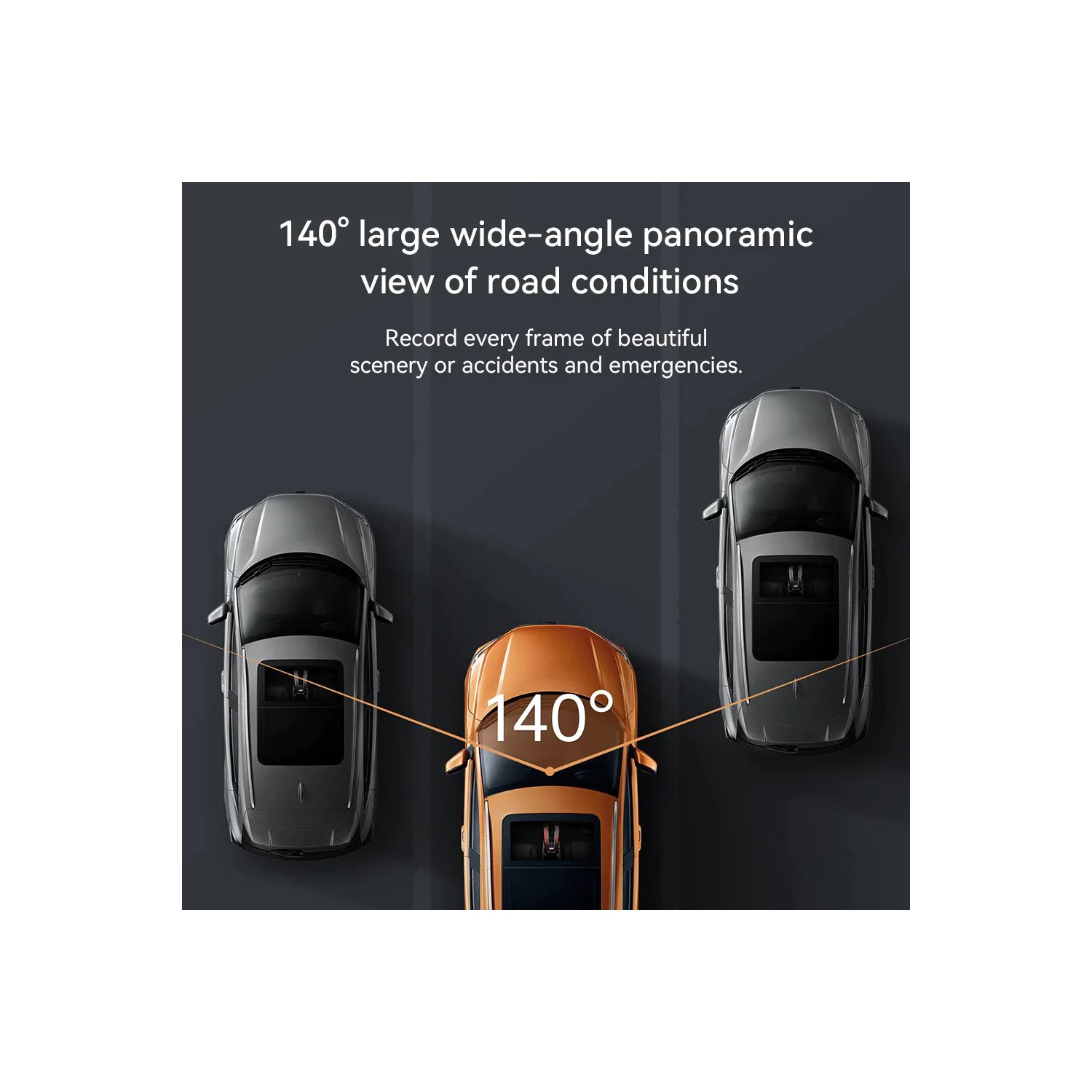 Enregistreur de conduite HD à deux canaux caméra de tableau de bord avant et arrière avec écran